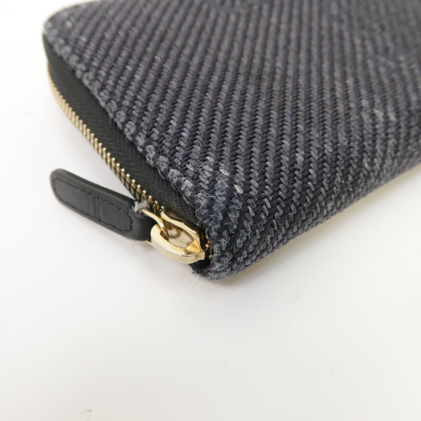 CHANEL 帆布Long Wallet金扣長錢包黑色