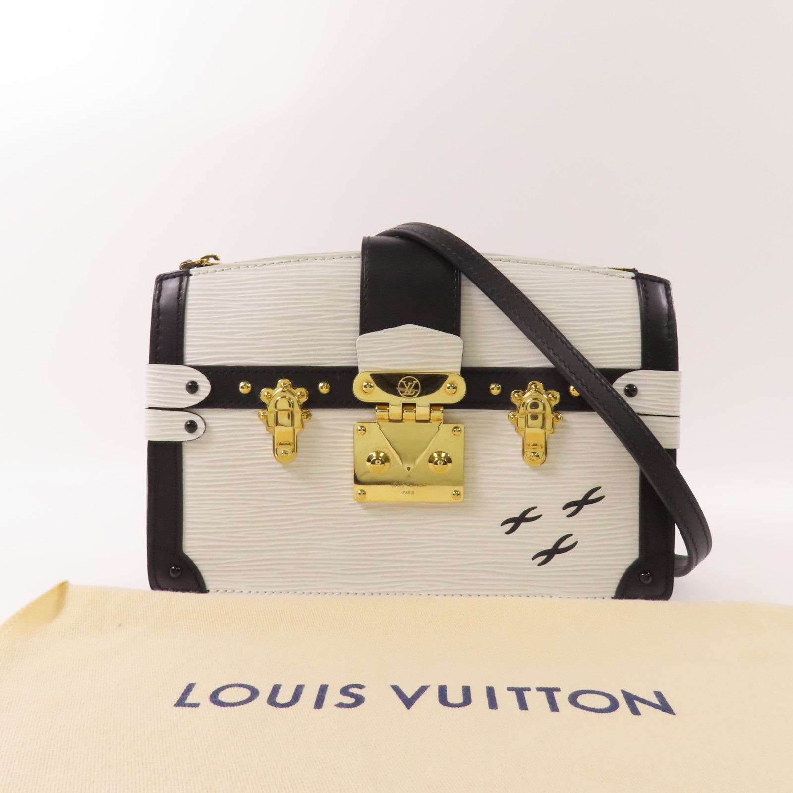 LOUIS VUITTON Epi Trunk Clutch金扣肩背袋