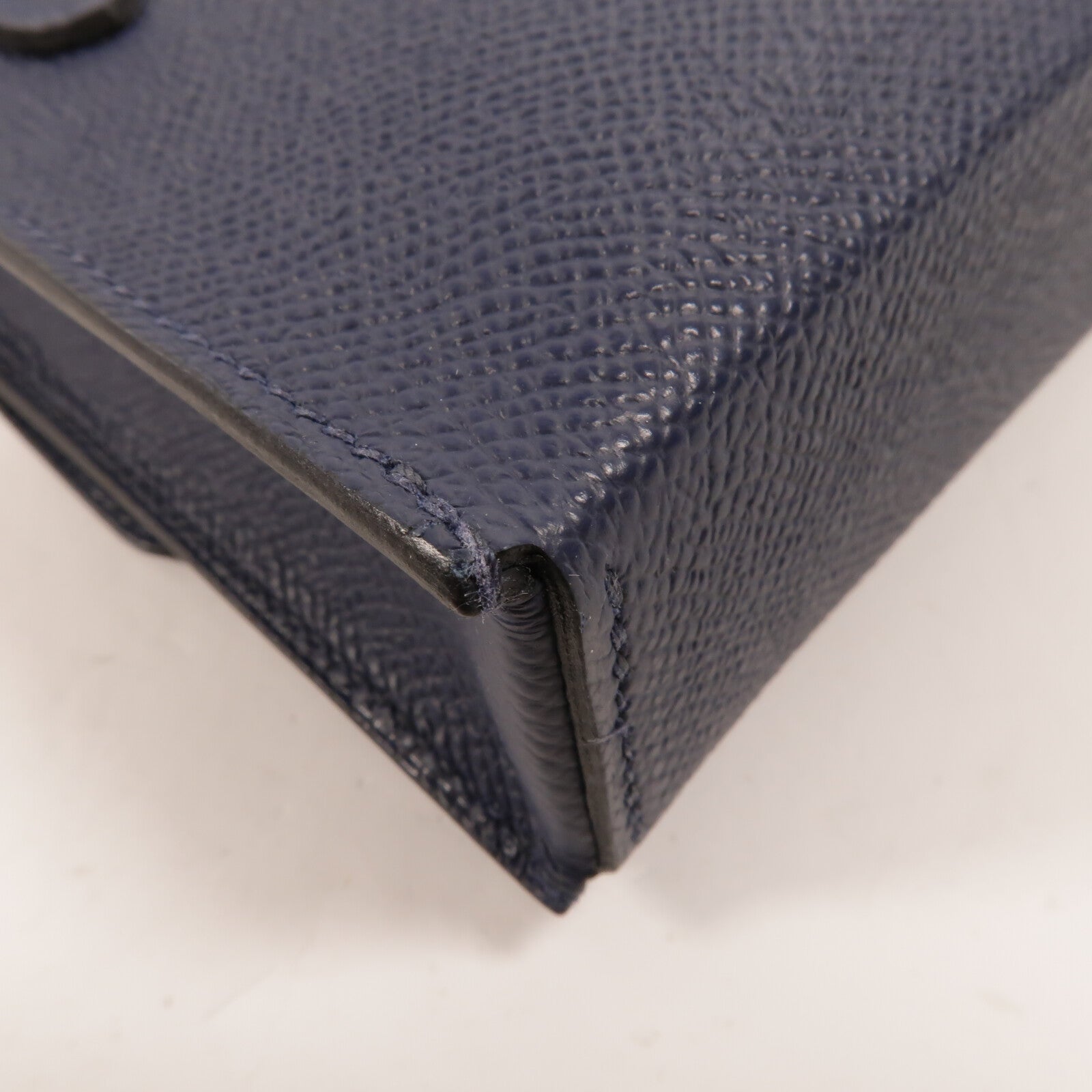 HERMES Epsom皮革Hermesnap Wallet Bag肩背袋Bleu Navy