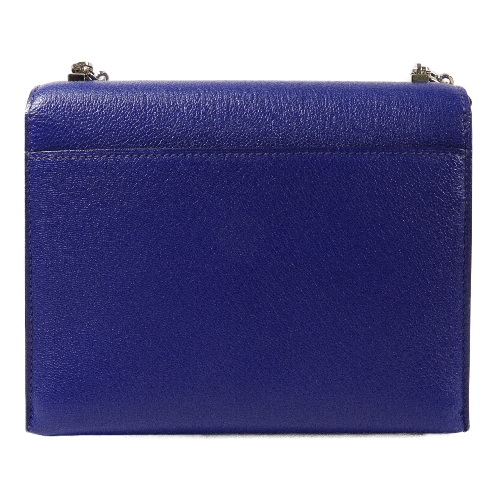 HERMES Chevre皮革Mini Verrou肩背包Bleu Electrique