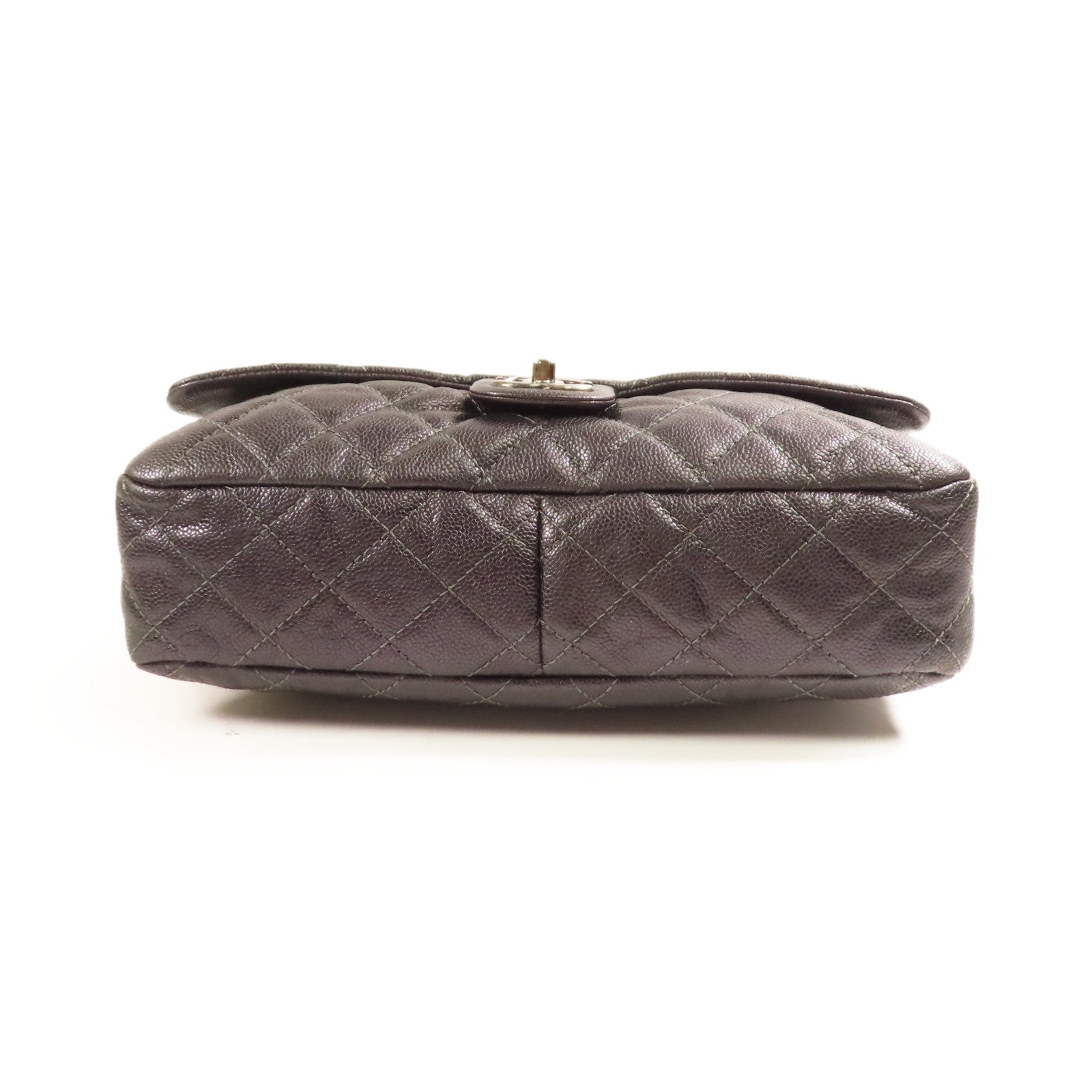 CHANEL 牛皮皮革Shoulder Bag銀扣鏈帶肩背袋