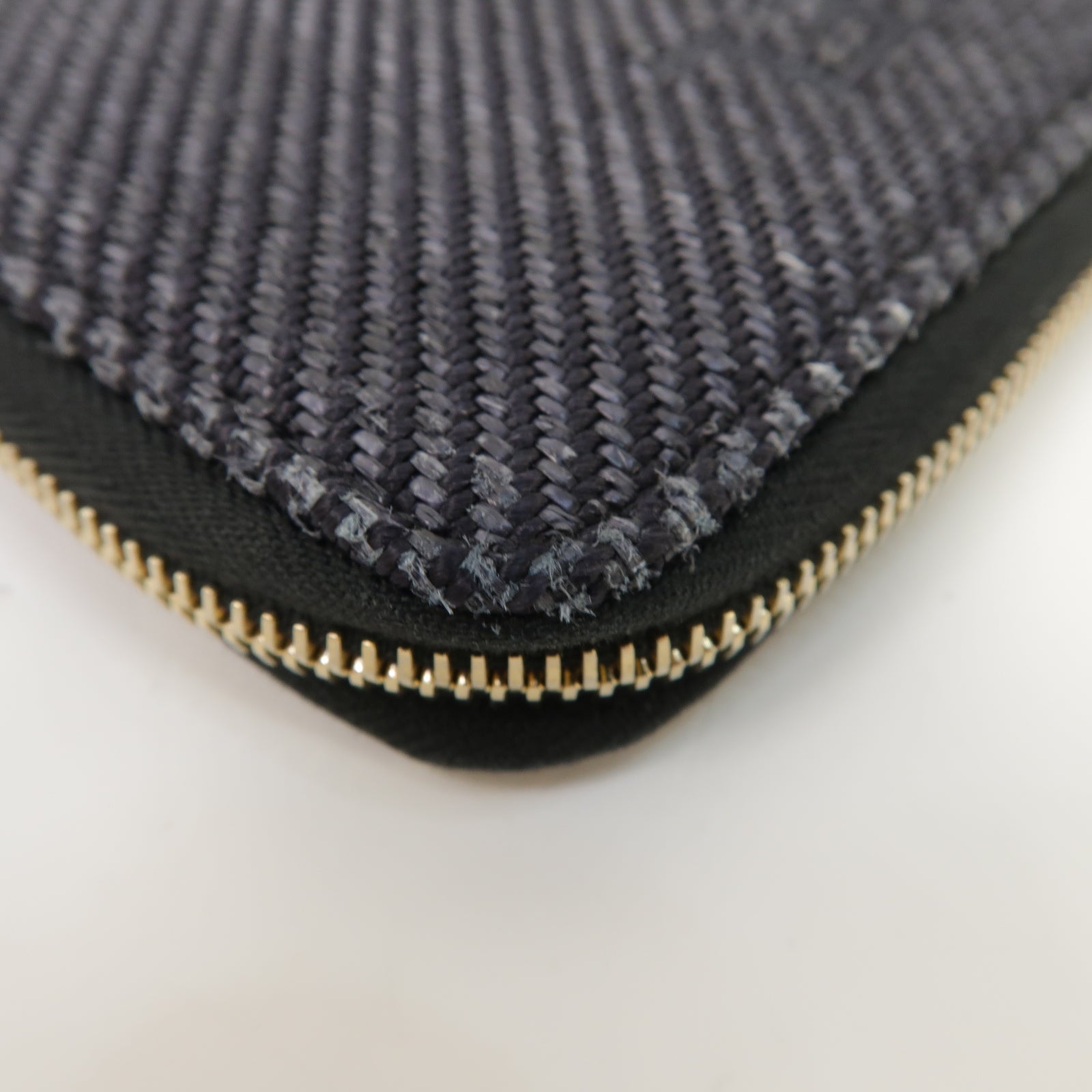 CHANEL 帆布Long Wallet金扣長錢包黑色