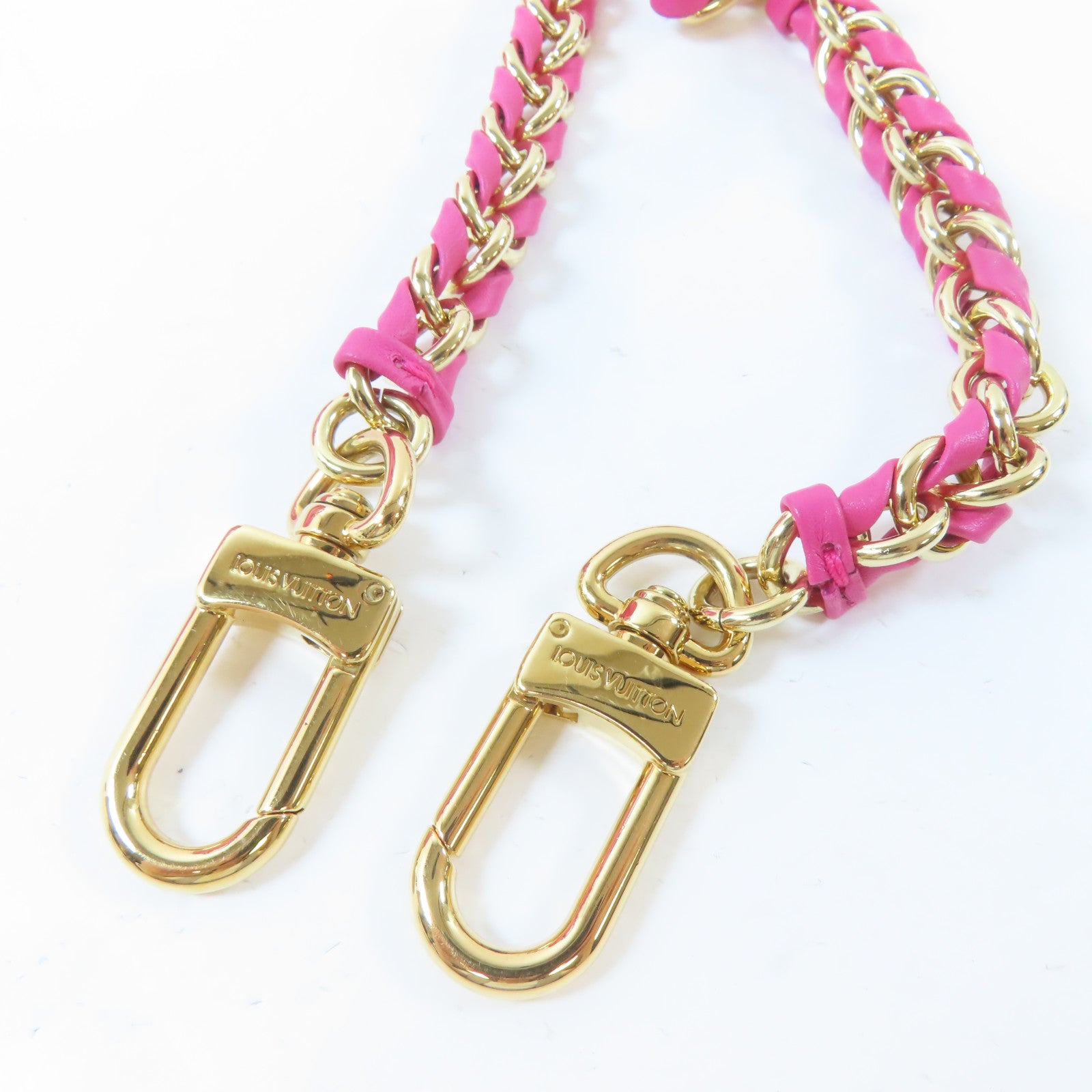 LOUIS VUITTON 牛皮皮革Speedy Bandouliere 20金扣手挽肩背兩用袋粉紅色