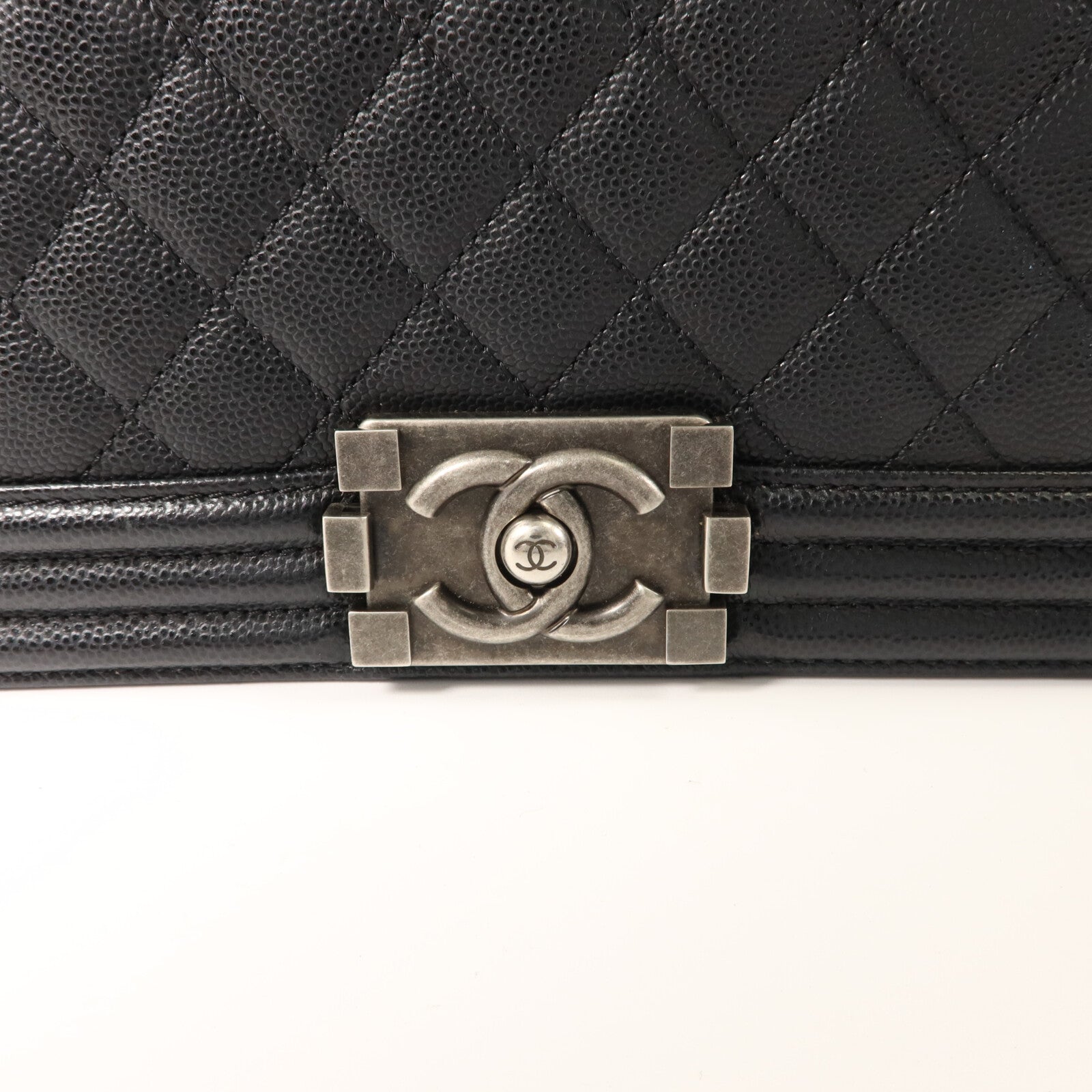 CHANEL 牛皮皮革Boy 25鏈帶肩背袋