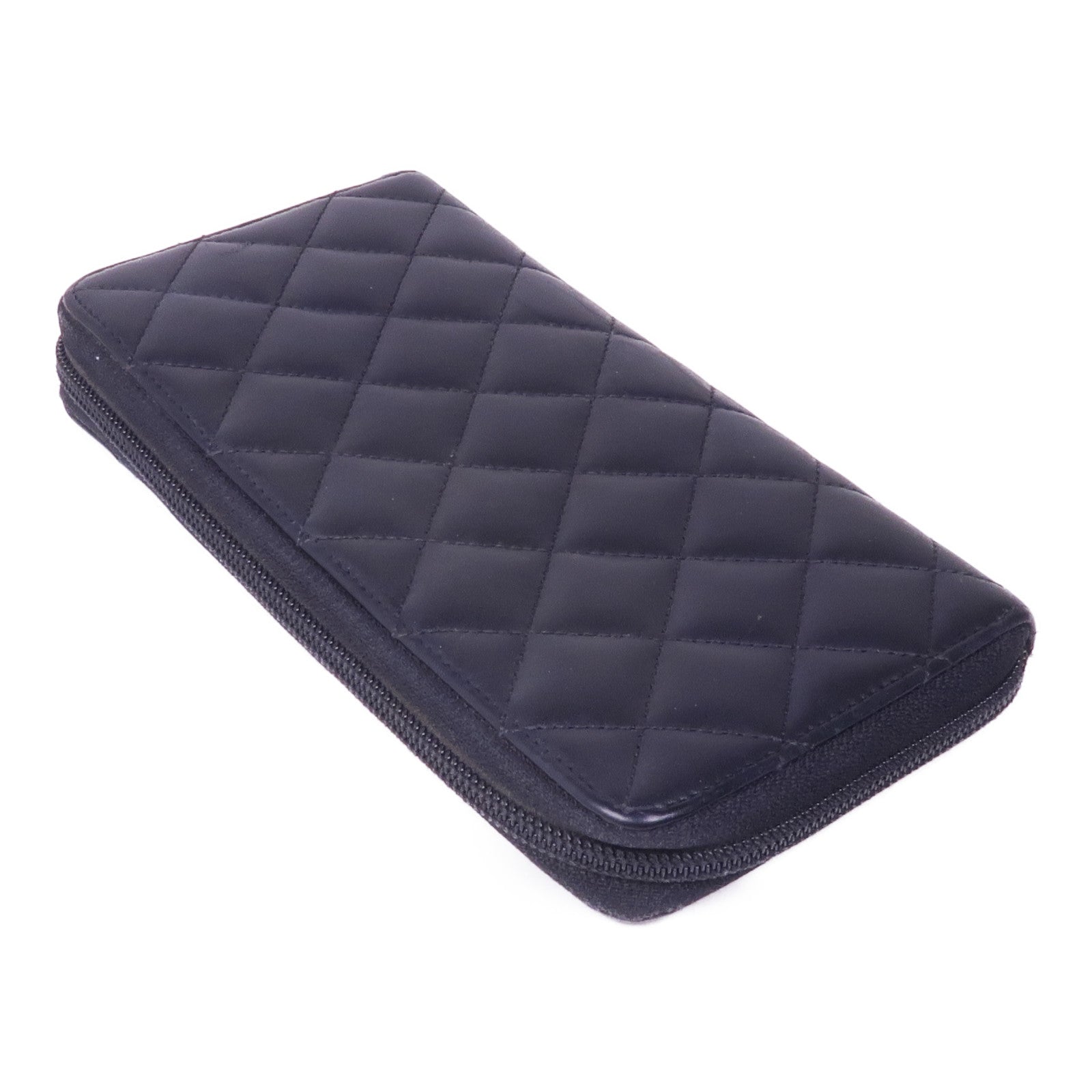 CHANEL 牛皮皮革Cambon Long Wallet銀扣長錢包