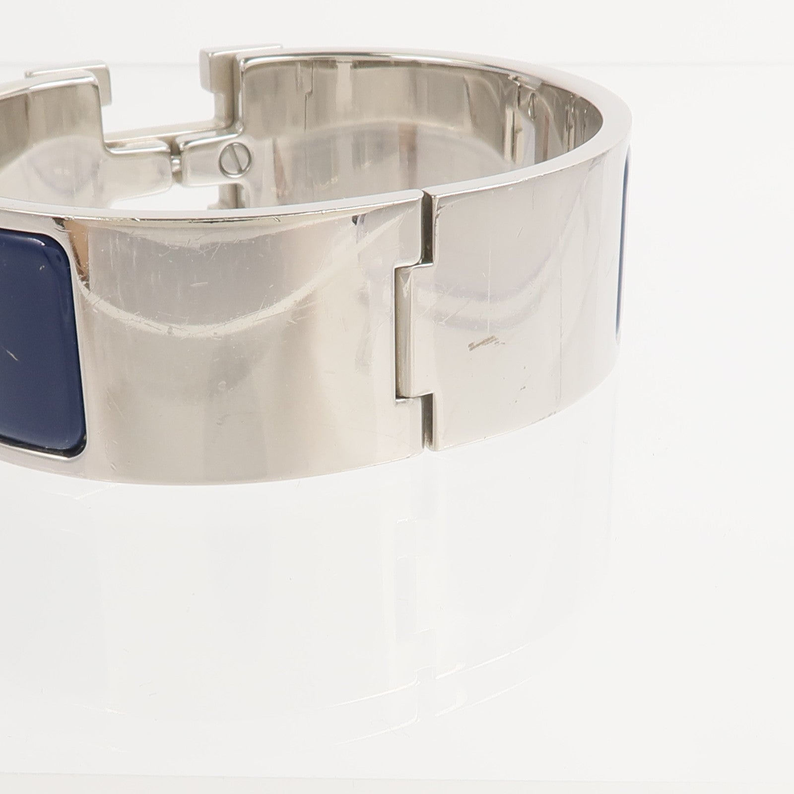 HERMES 【激減優惠】金屬/琺瑯Clic Clac H Bracelet手鐲Bleu Abysse