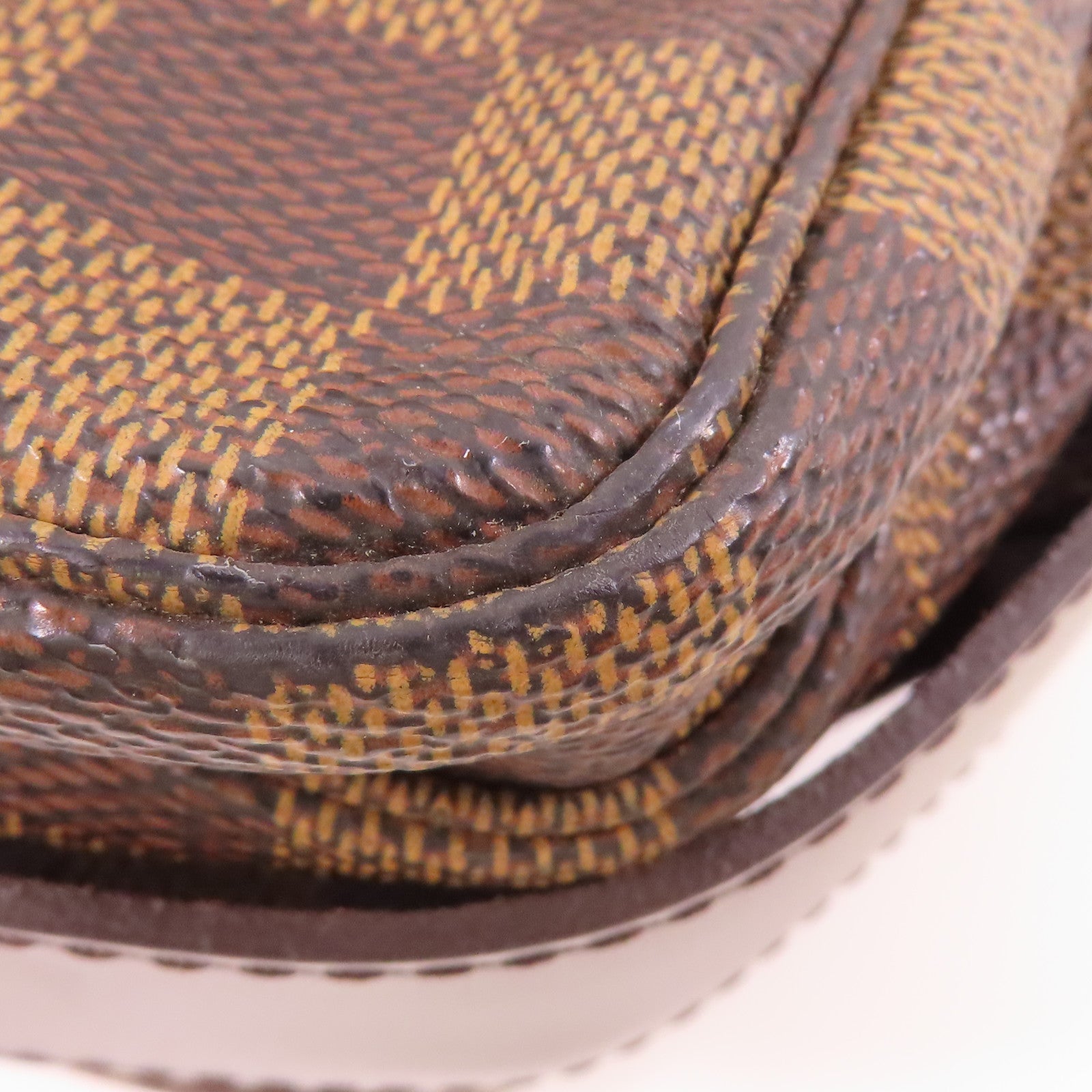 LOUIS VUITTON Damier Naviglio金扣肩背袋棕色