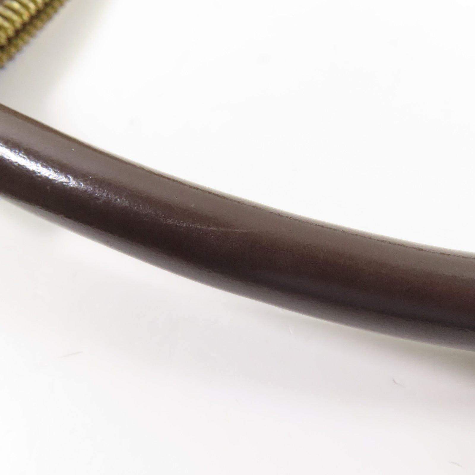 LOUIS VUITTON Damier Saleya MM金扣肩背袋/手挽袋棕色