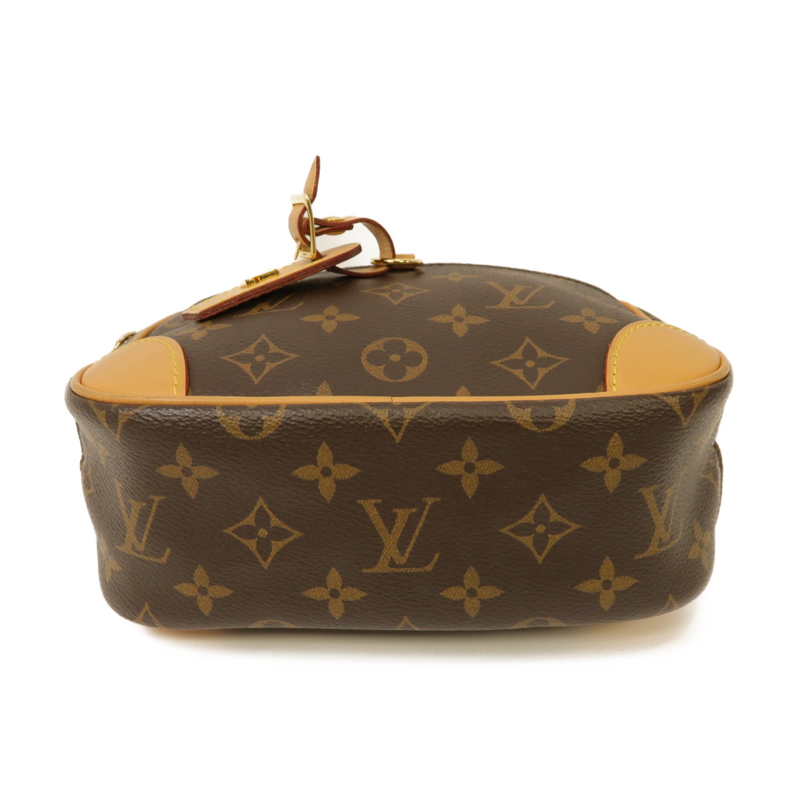 LOUIS VUITTON Monogram Deauville Mini Shoulder Bag金扣肩背袋啡色