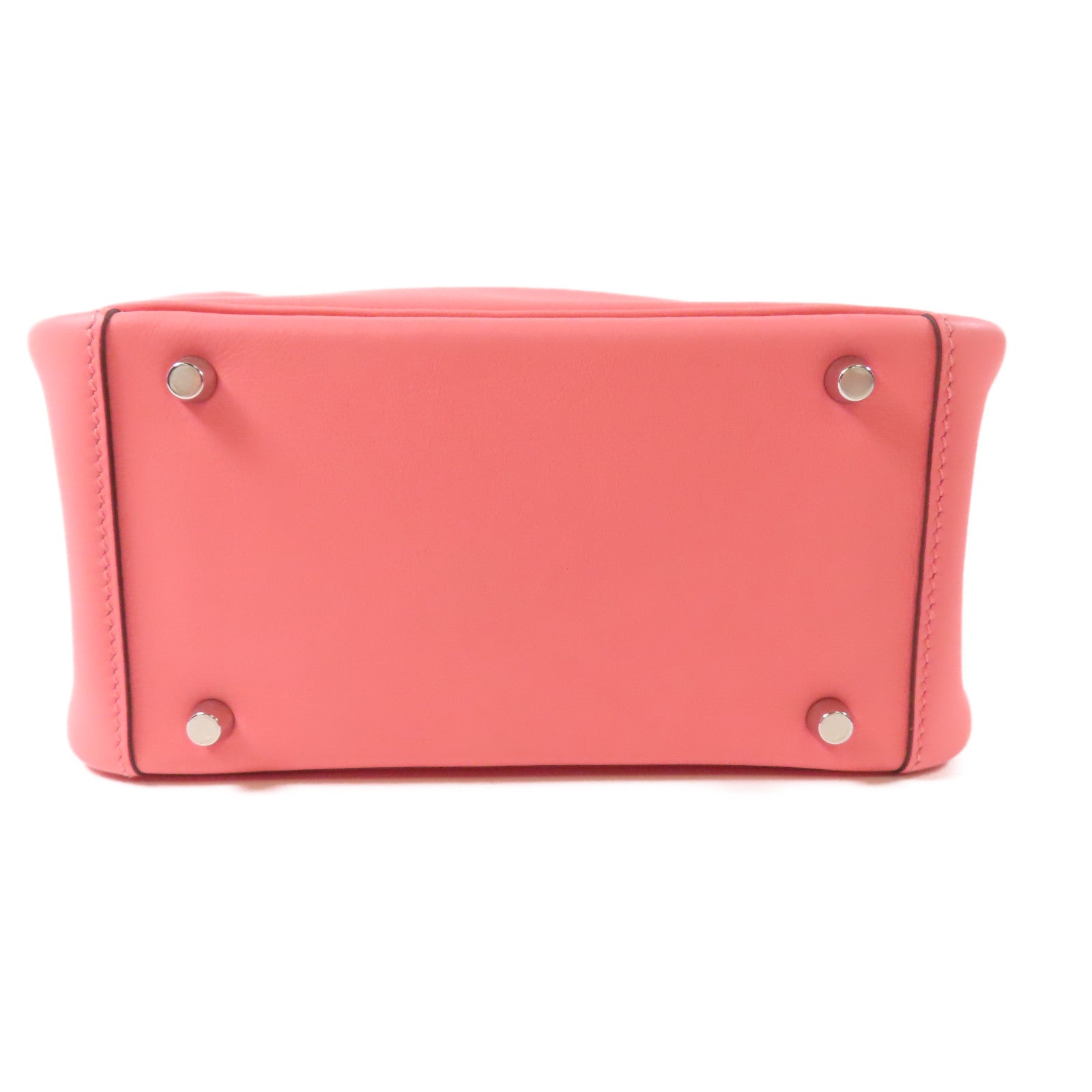 HERMES Swift皮革Mini Lindy銀扣肩背袋Rose Ete