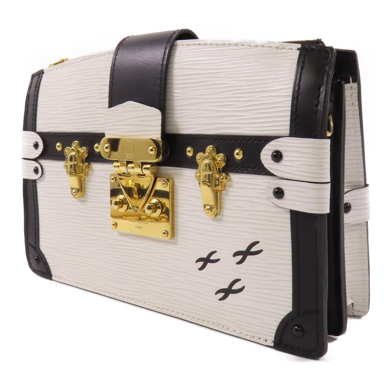 LOUIS VUITTON Epi Trunk Clutch金扣肩背袋