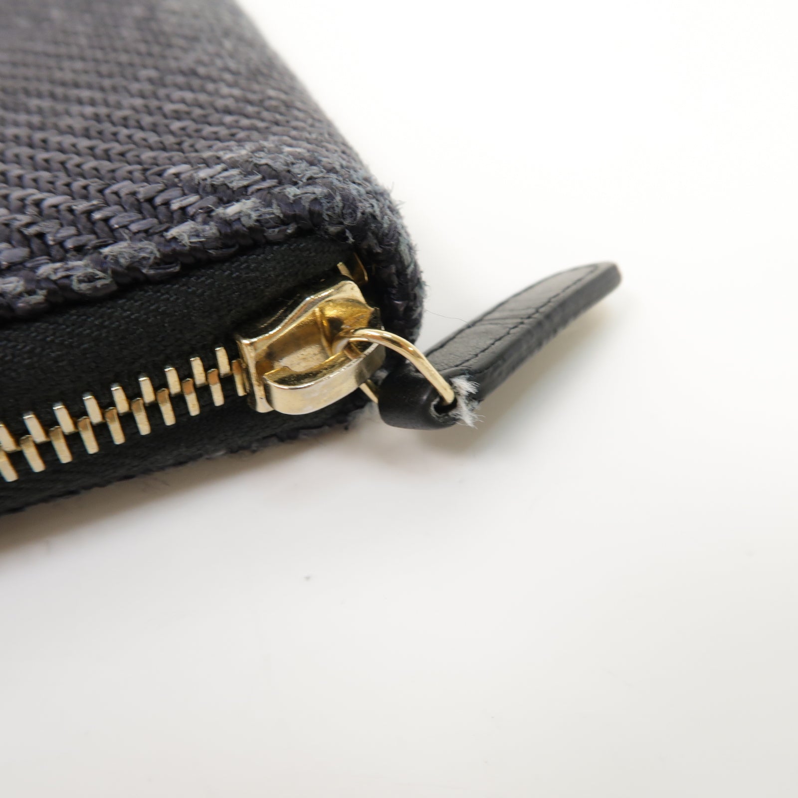 CHANEL 帆布Long Wallet金扣長錢包黑色