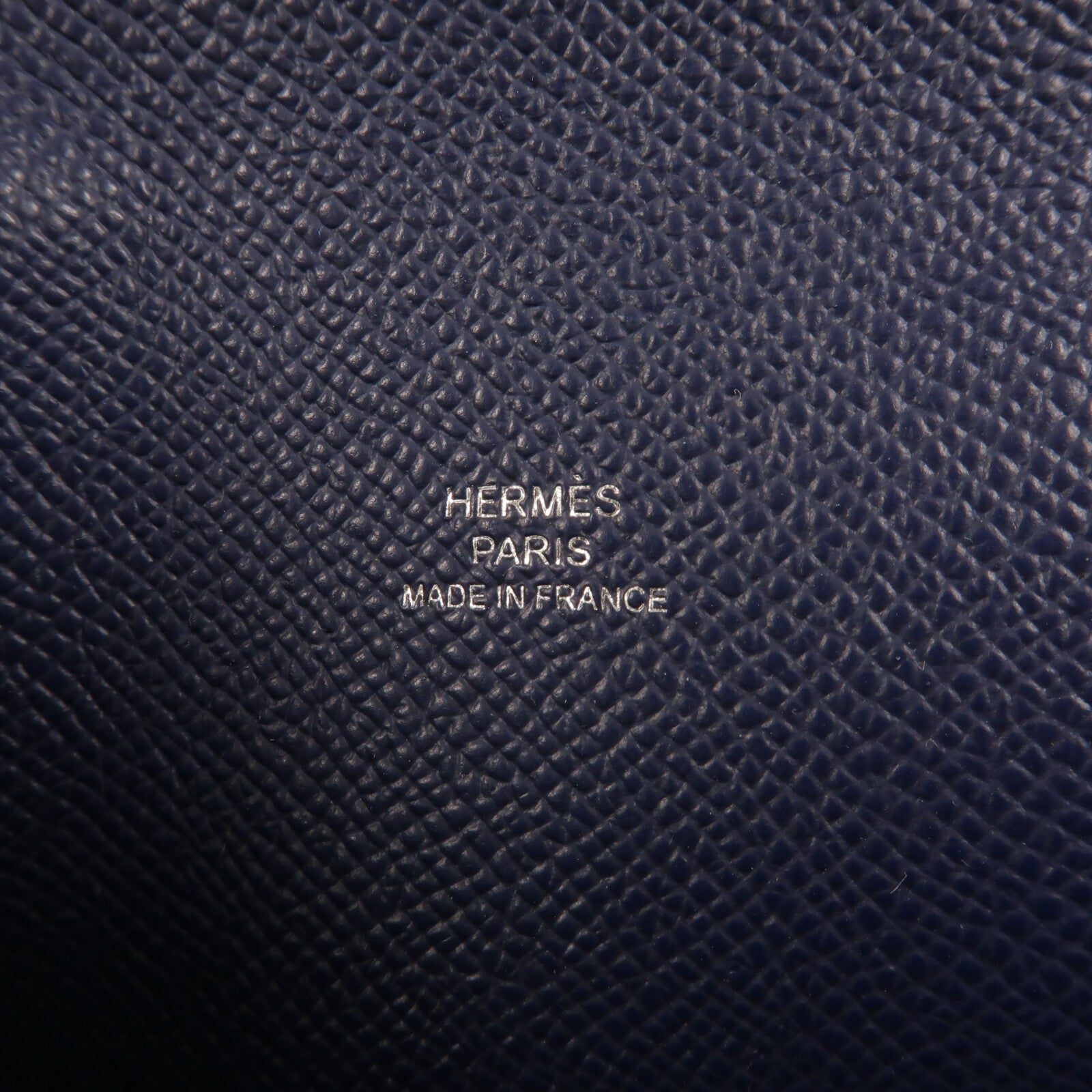 HERMES Epsom皮革Hermesnap Wallet Bag肩背袋Bleu Navy