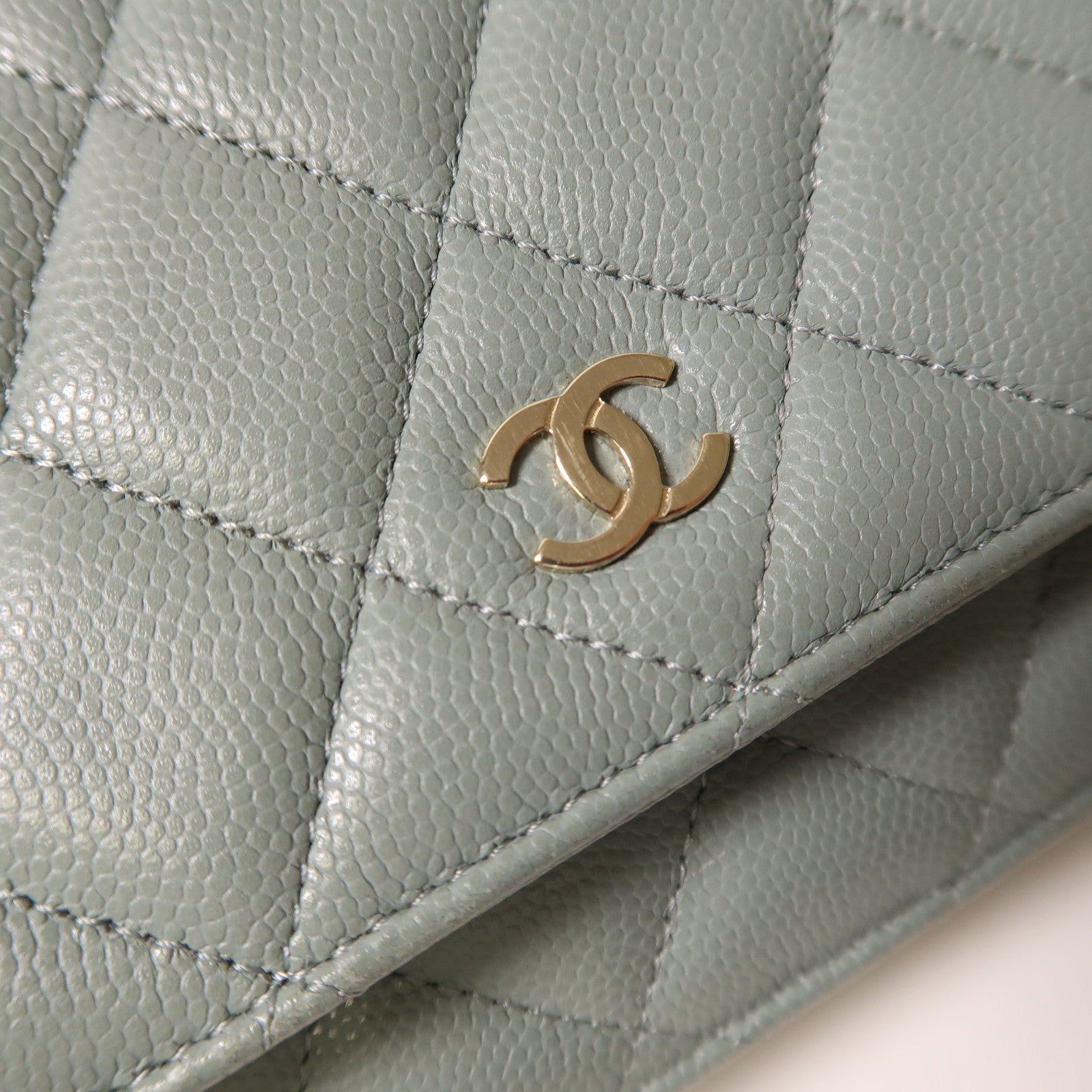 CHANEL 牛皮皮革Wallet On Chain金扣鏈帶肩背袋