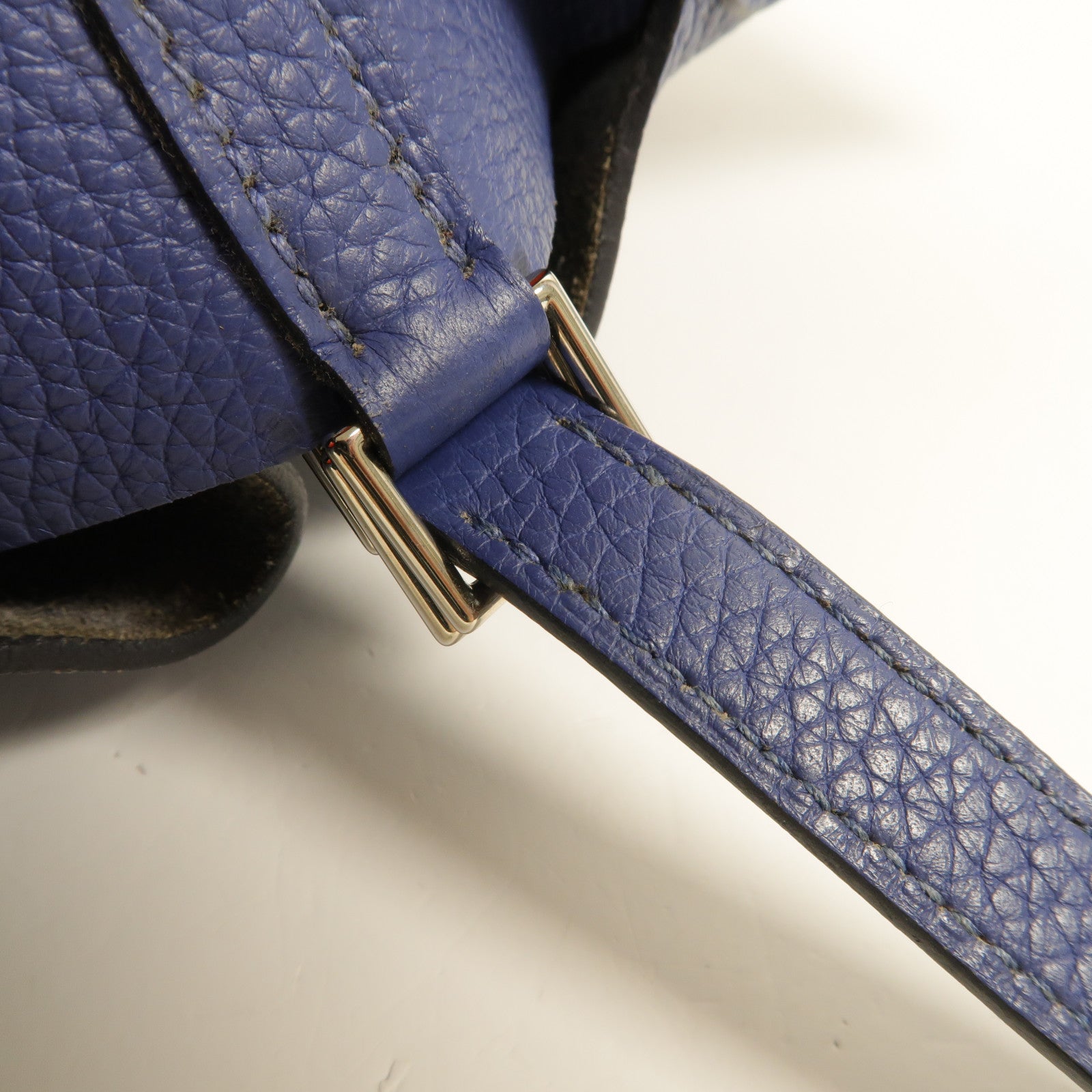 HERMES Clemence皮革Picotin MM手挽袋Bleu Brighton/Capucine