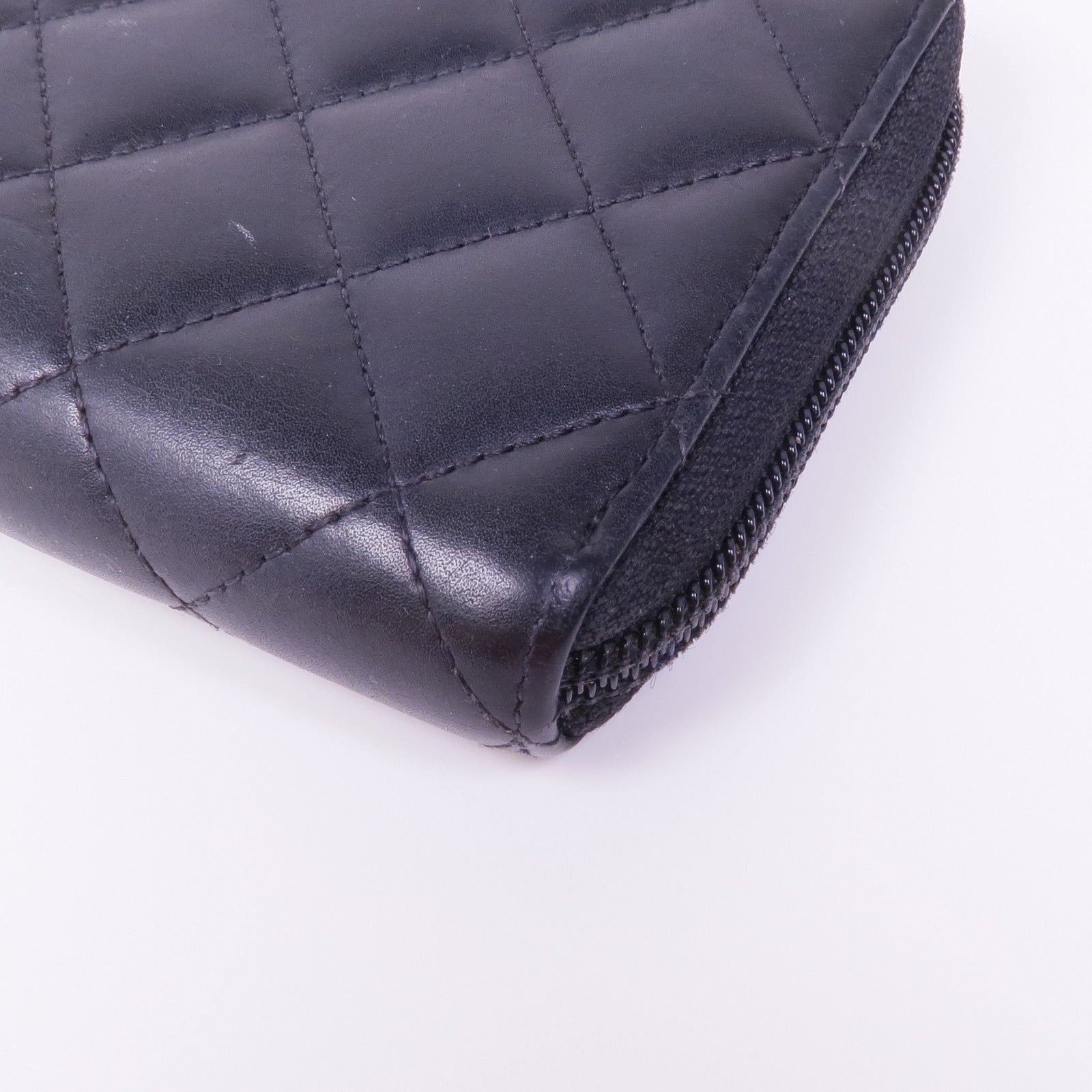 CHANEL 牛皮皮革Cambon Long Wallet銀扣長錢包