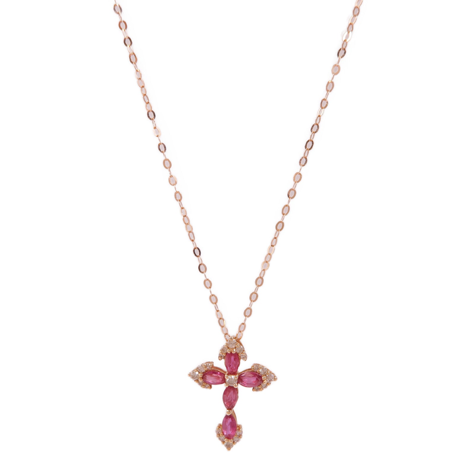 JEWELRY 18K玫瑰金Ruby/Diamond Necklace紅寶石/鑽石項鍊