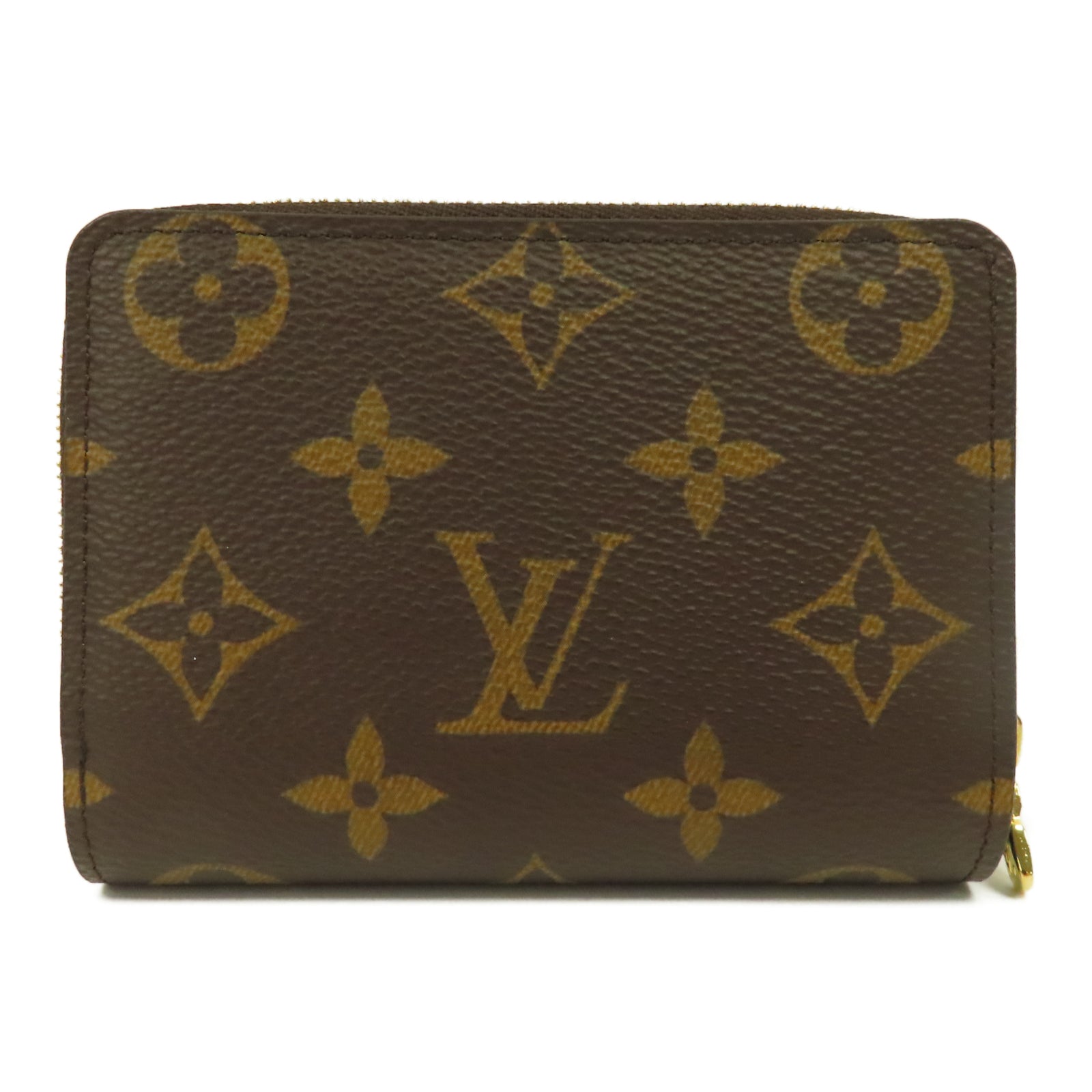 LOUIS VUITTON Monogram/Monogram Reverse Lou Wallet金扣錢包啡色