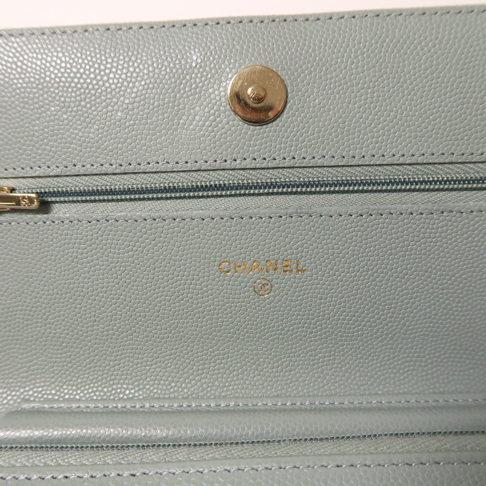 CHANEL 牛皮皮革Wallet On Chain金扣鏈帶肩背袋