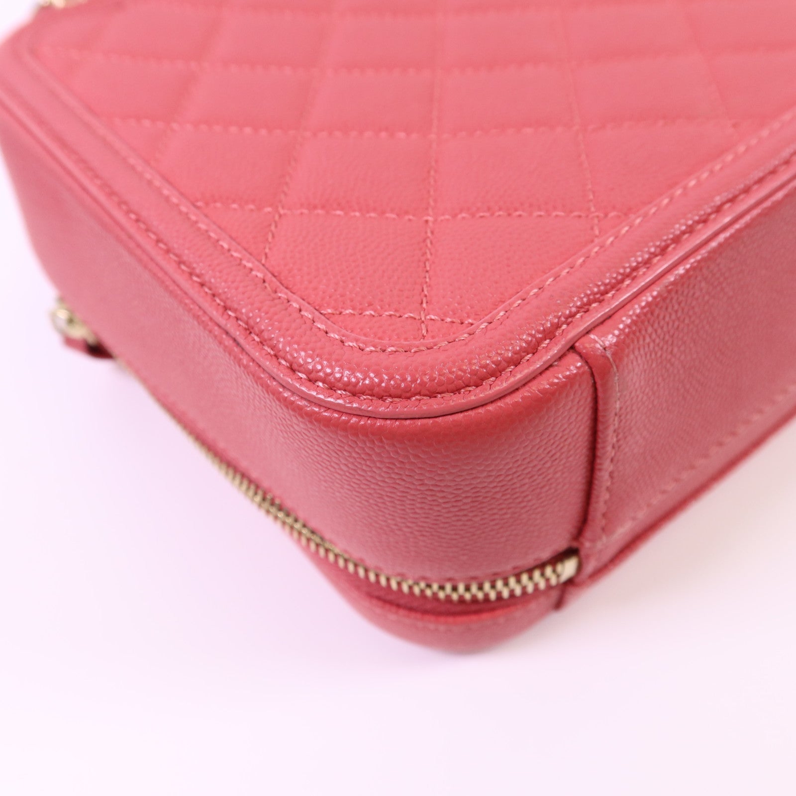 CHANEL 牛皮皮革Vanity Case金扣手挽肩背兩用袋