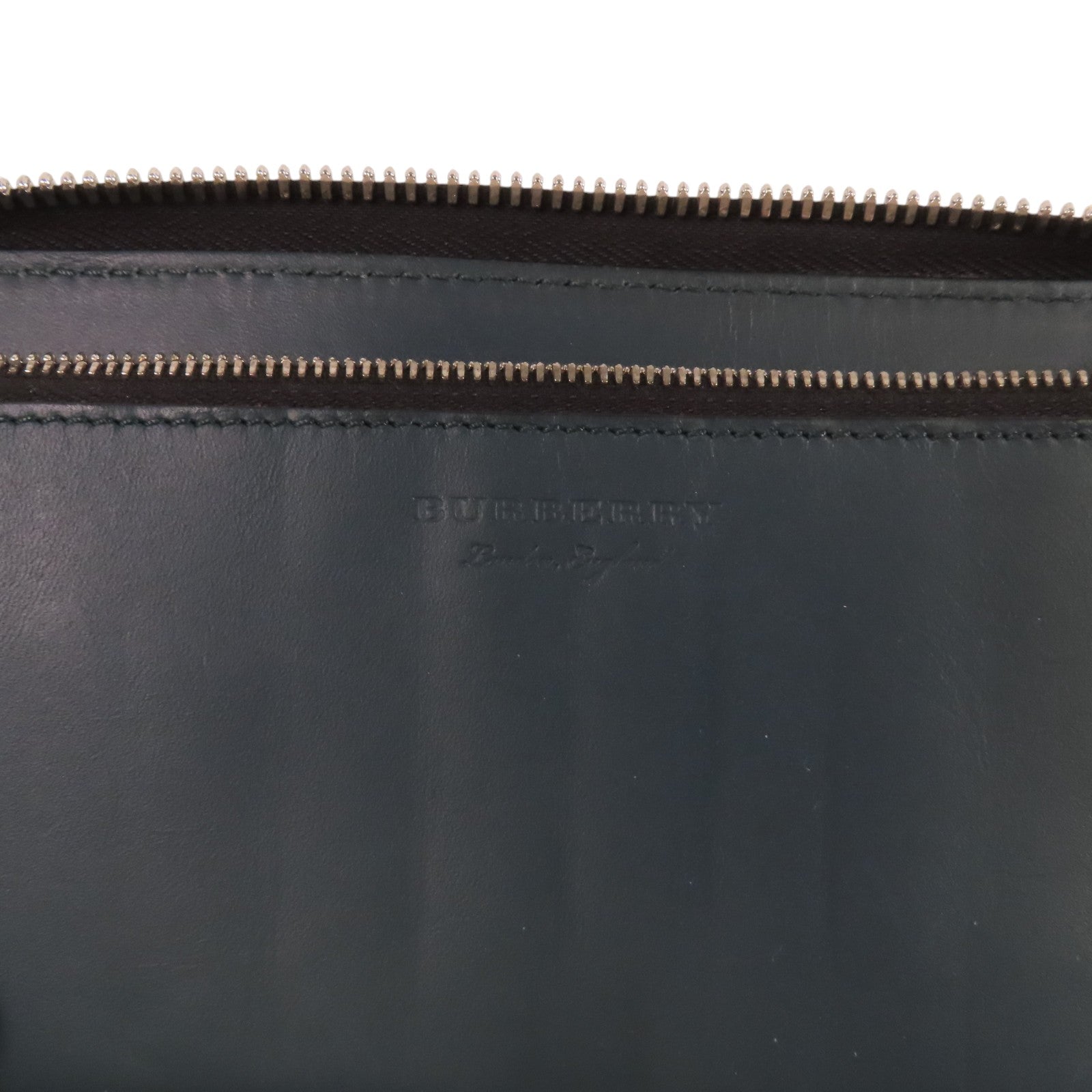 BURBERRY 塗層帆布Zipper Long Wallet銀扣拉鏈長錢包