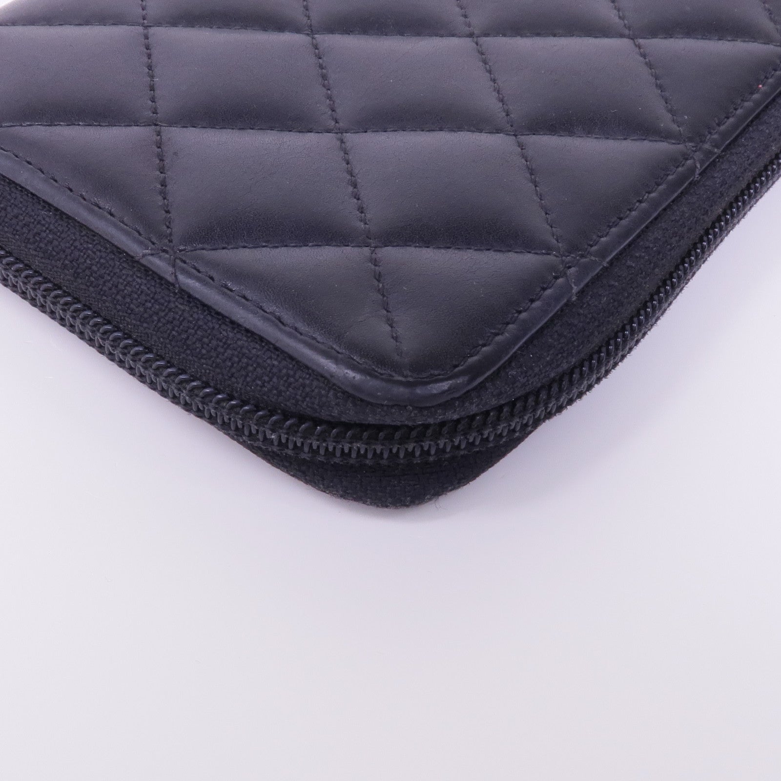 CHANEL 牛皮皮革Cambon Long Wallet銀扣長錢包