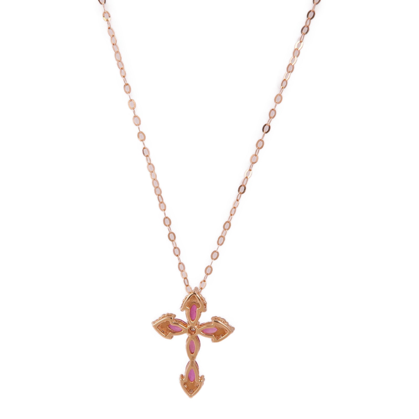 JEWELRY 18K玫瑰金Ruby/Diamond Necklace紅寶石/鑽石項鍊