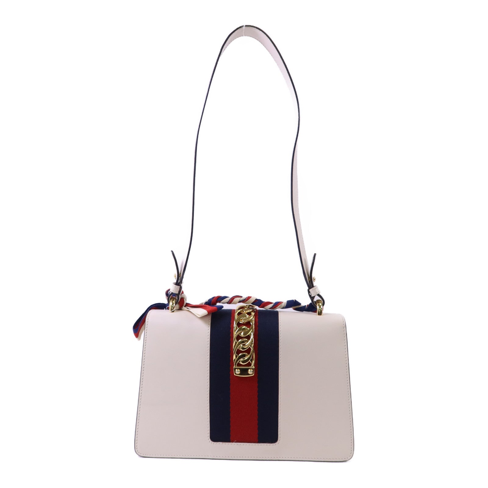 GUCCI 牛皮皮革Sylvie金扣肩背袋
