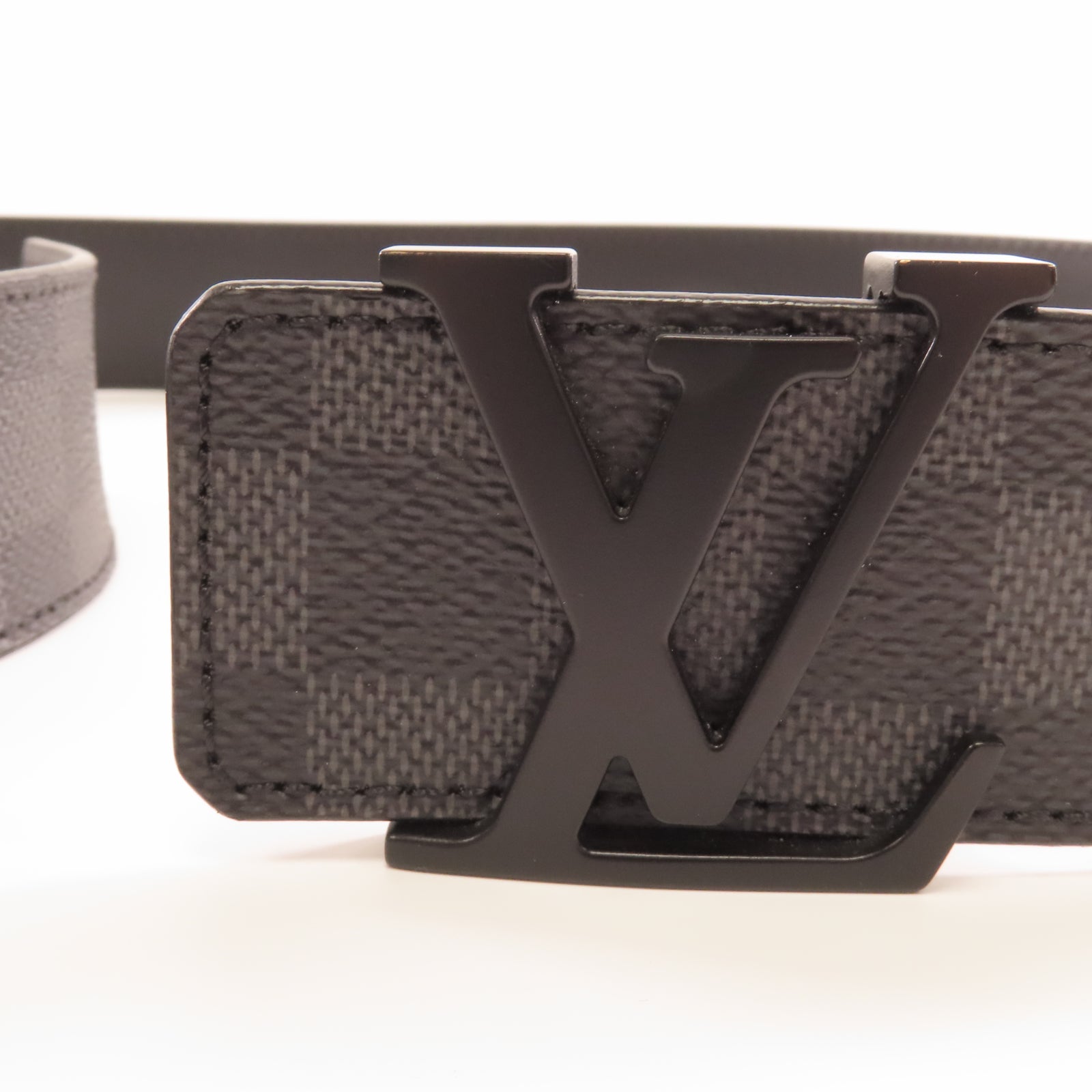 LOUIS VUITTON Damier Belt皮帶黑色