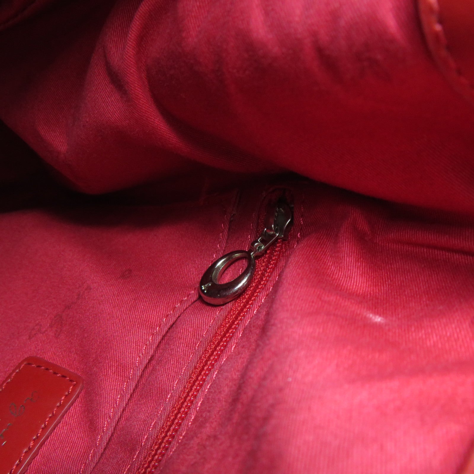 agnes b. 牛皮皮革Shoulder Bag銀扣肩背袋紅色