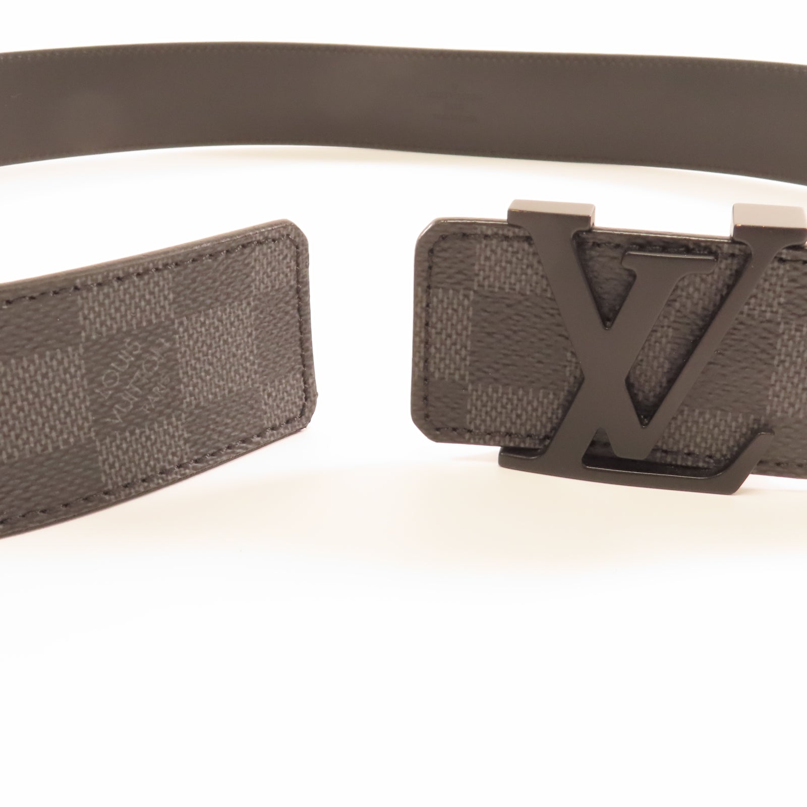 LOUIS VUITTON Damier Belt皮帶黑色