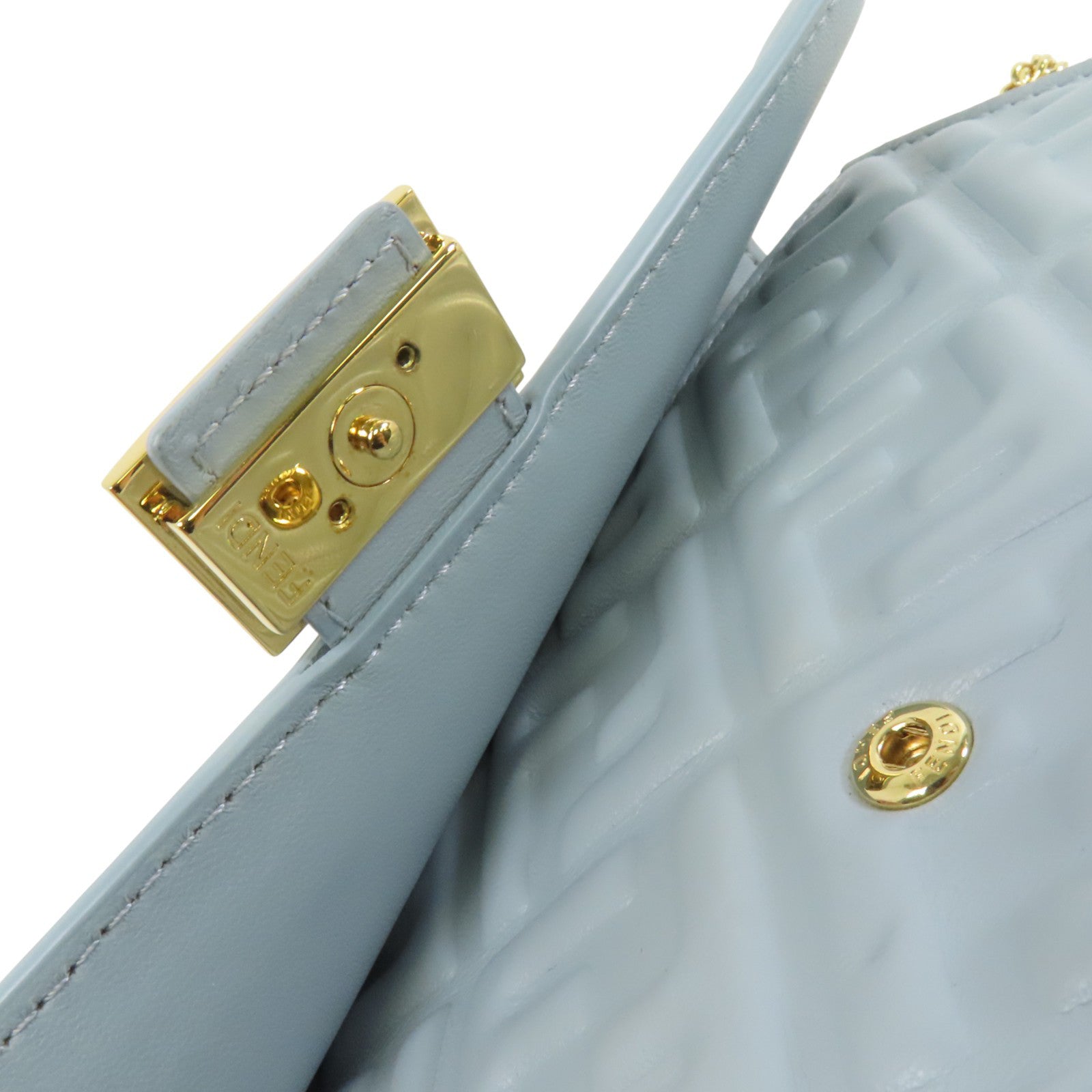 FENDI 牛皮皮革Shoulder Bag金扣肩背袋