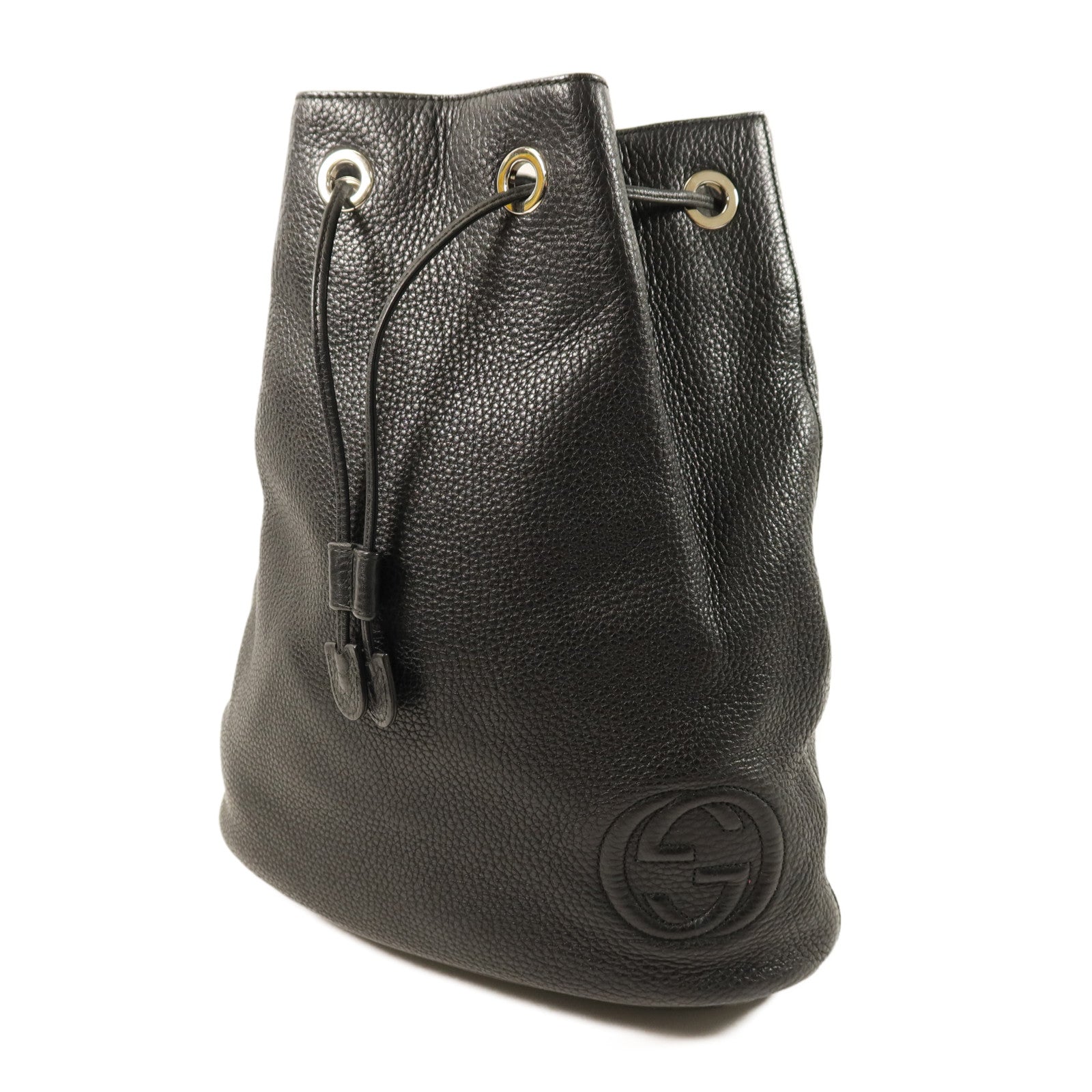 GUCCI 牛皮皮革Soho Backpack銀扣背包