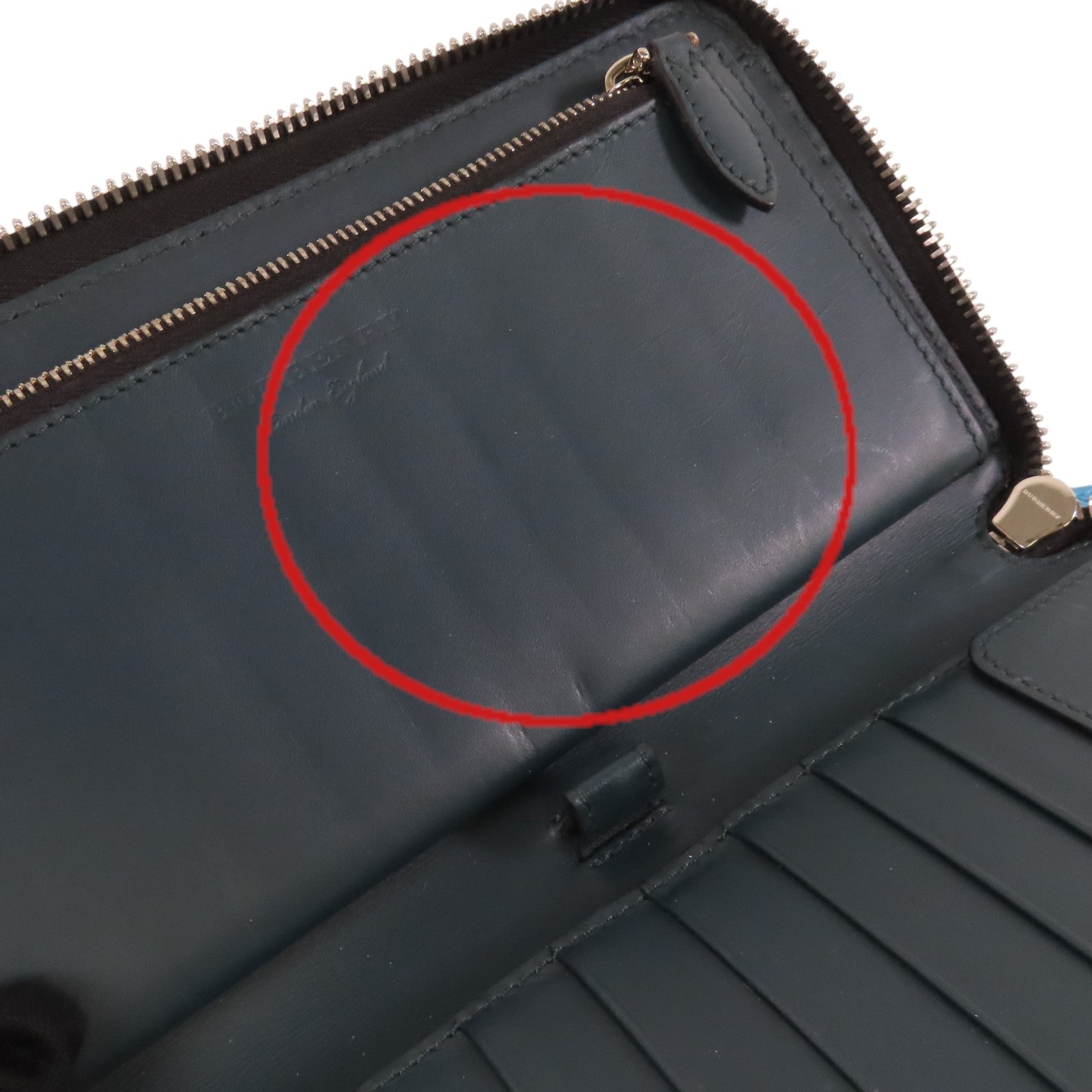 BURBERRY 塗層帆布Zipper Long Wallet銀扣拉鏈長錢包
