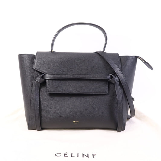 CELINE 牛皮皮革Mini Belt Bag金扣手挽肩背兩用袋