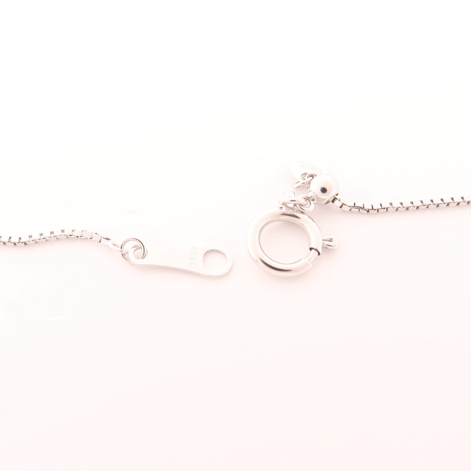 JEWELRY 【激減優惠】18K白金Peridot Necklace橄欖石/鑽石項鍊