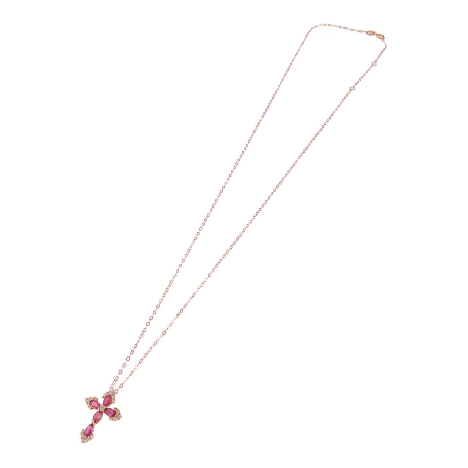 JEWELRY 18K玫瑰金Ruby/Diamond Necklace紅寶石/鑽石項鍊