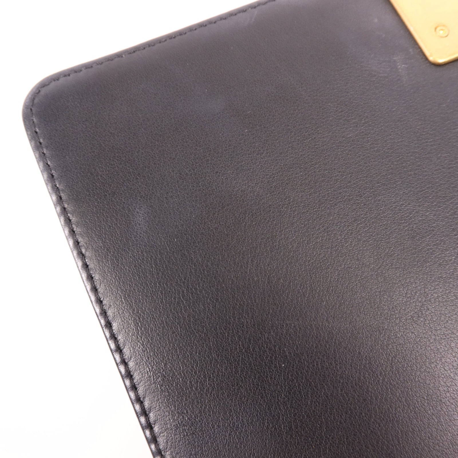 CHANEL 羊皮皮革Boy 25金扣鏈帶肩背袋