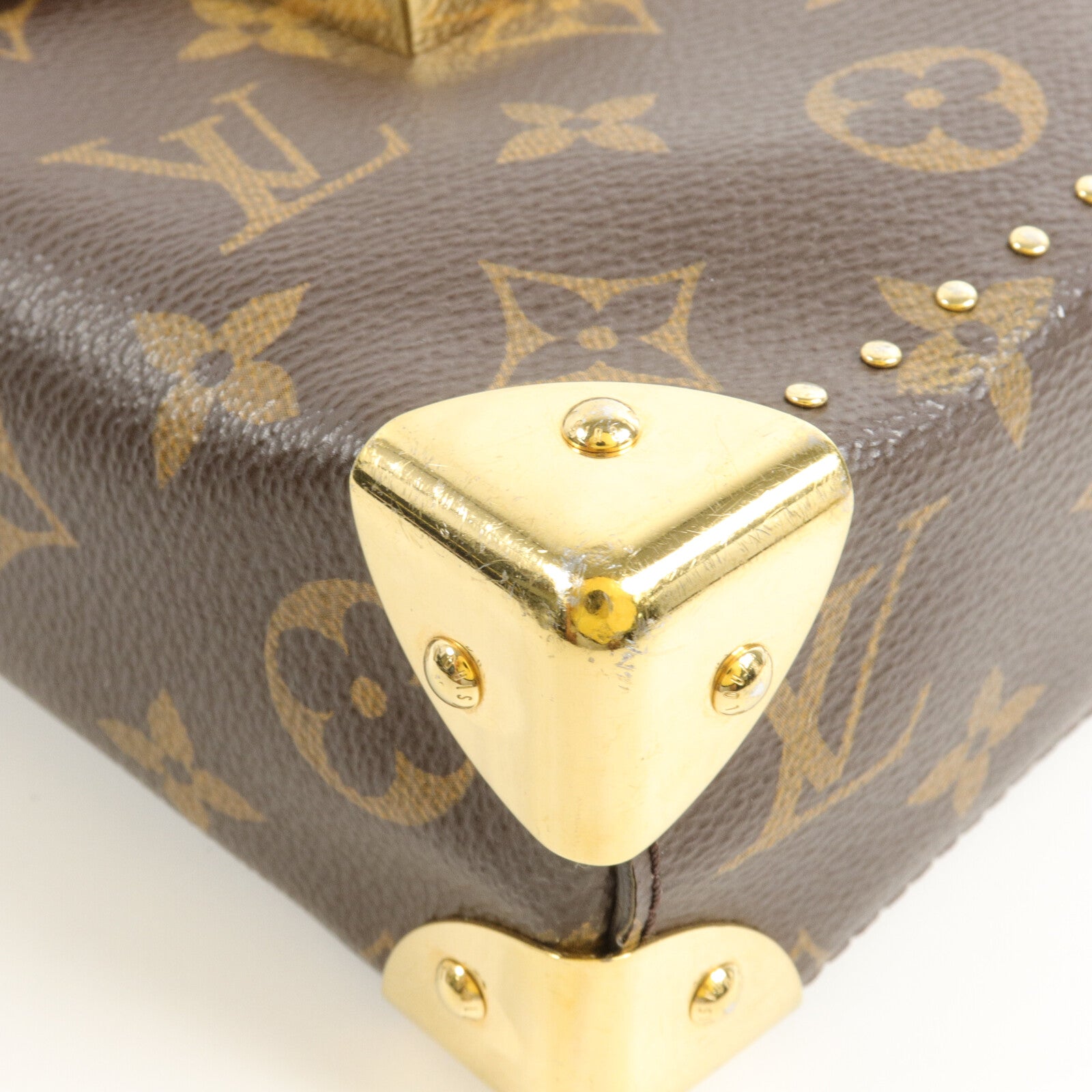 LOUIS VUITTON Monogram/Monogram Reverse Camera Box鏈帶手挽肩背兩用袋