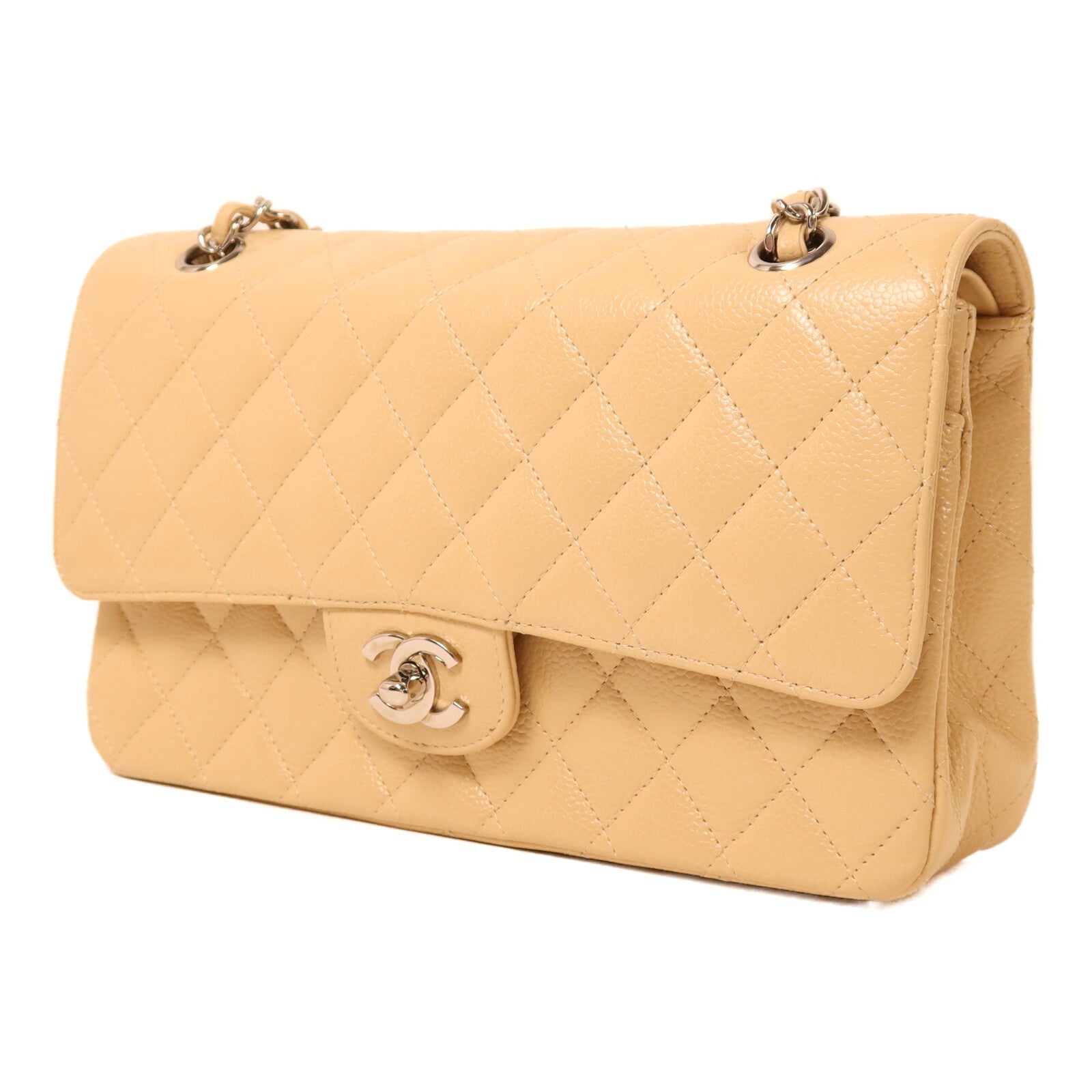 CHANEL 牛皮皮革Classic 25銀扣鏈帶肩背袋