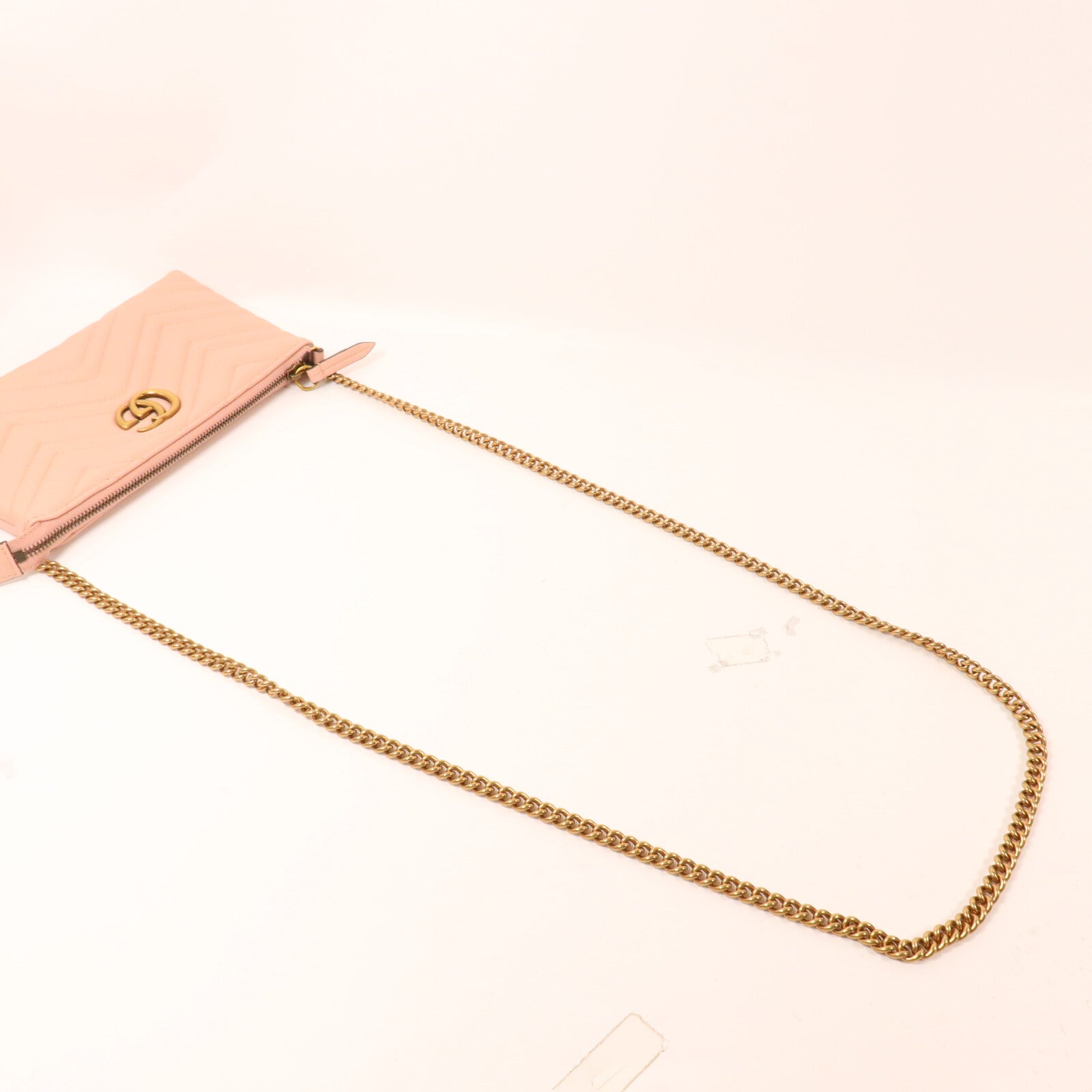 GUCCI 牛皮皮革GG Marmont Chain Shoulder鏈帶肩背袋