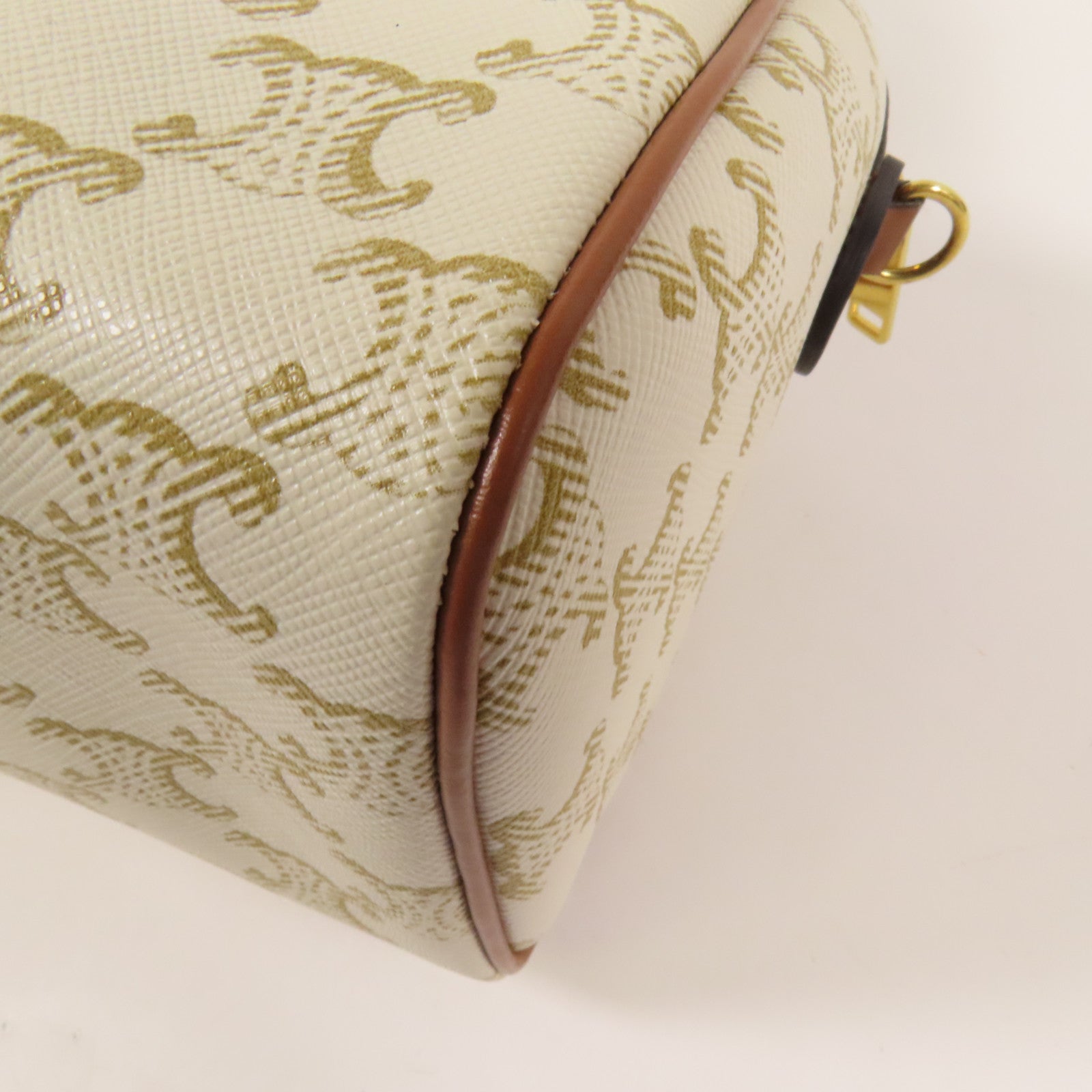 CELINE 塗層帆布Small Boston金扣手挽肩背兩用袋