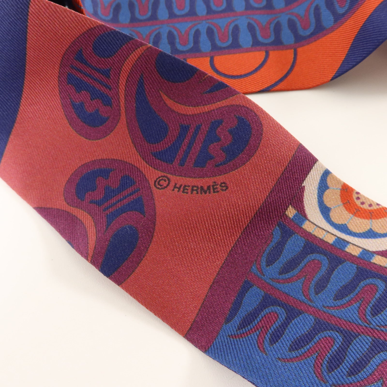 HERMES 絲質Twilly絲巾