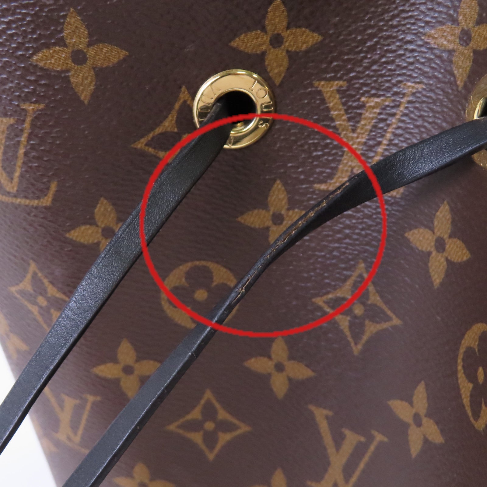 LOUIS VUITTON Monogram Neonoe MM Shoulder Bag金扣肩背袋啡色/黑色