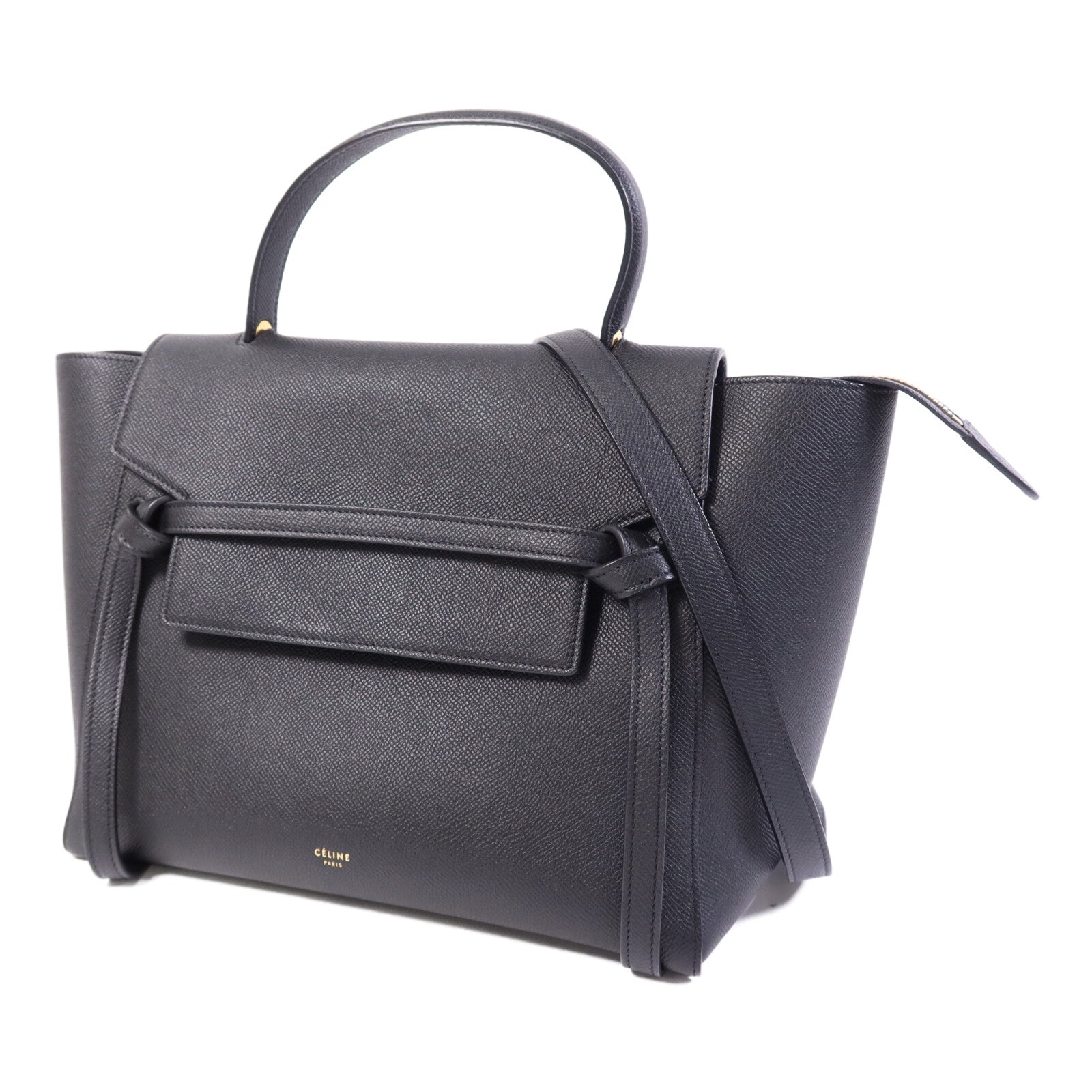 CELINE 牛皮皮革Mini Belt Bag金扣手挽肩背兩用袋