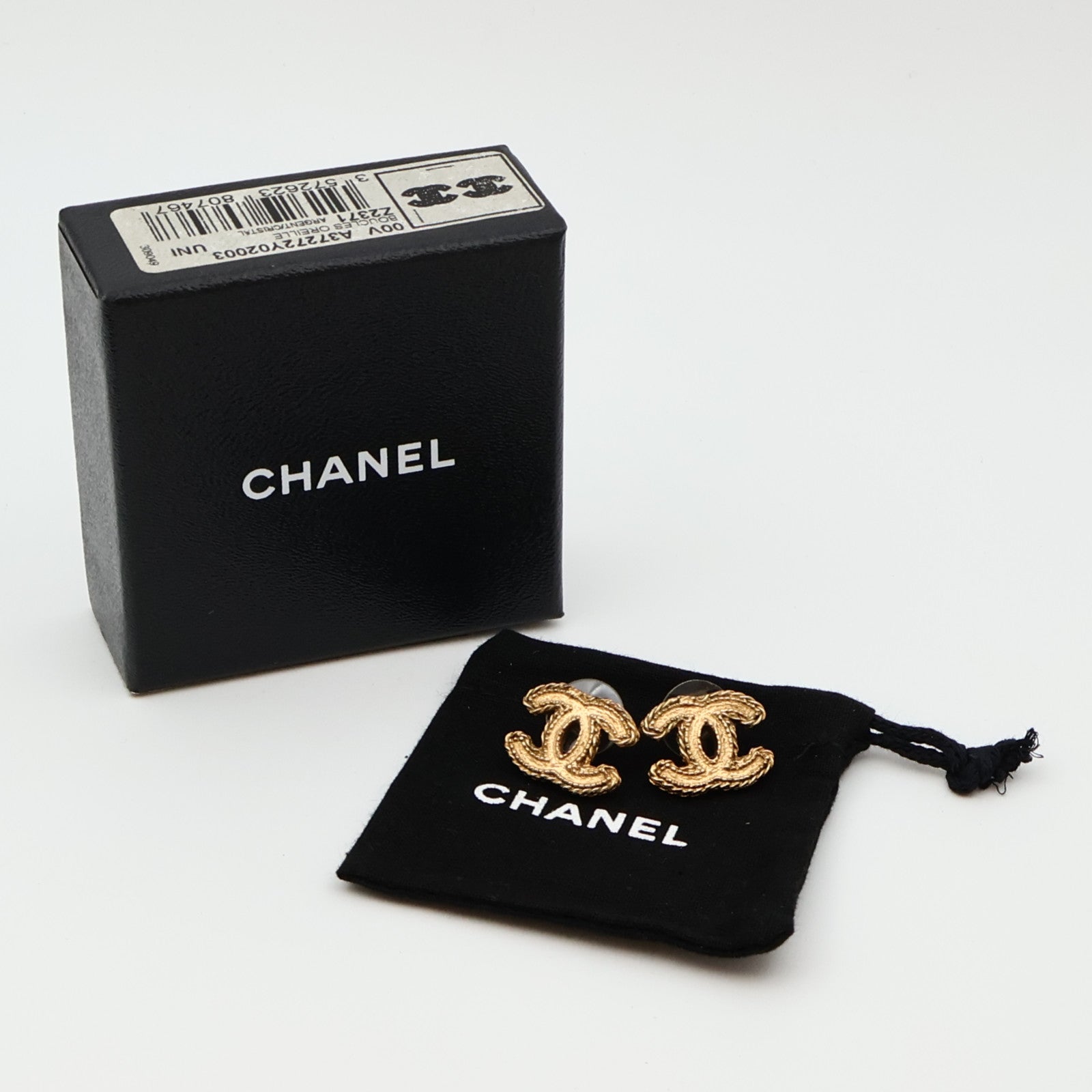 CHANEL 金屬CC Logo Earrings耳環