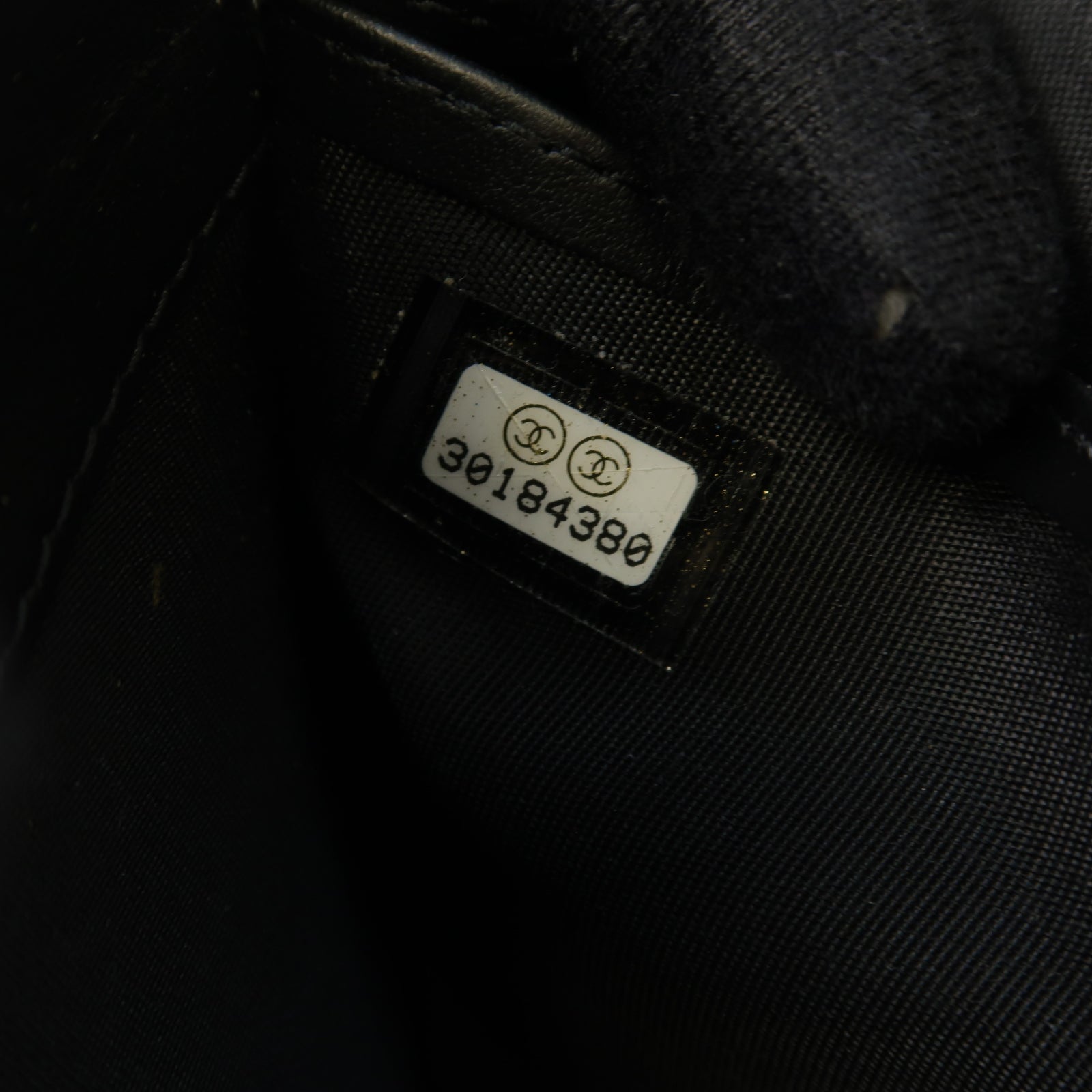 CHANEL 帆布Long Wallet金扣長錢包黑色
