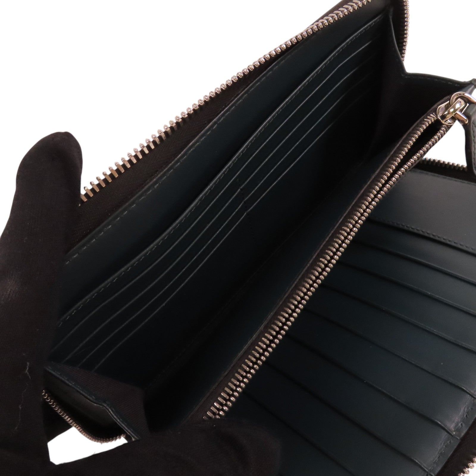 BURBERRY 塗層帆布Zipper Long Wallet銀扣拉鏈長錢包