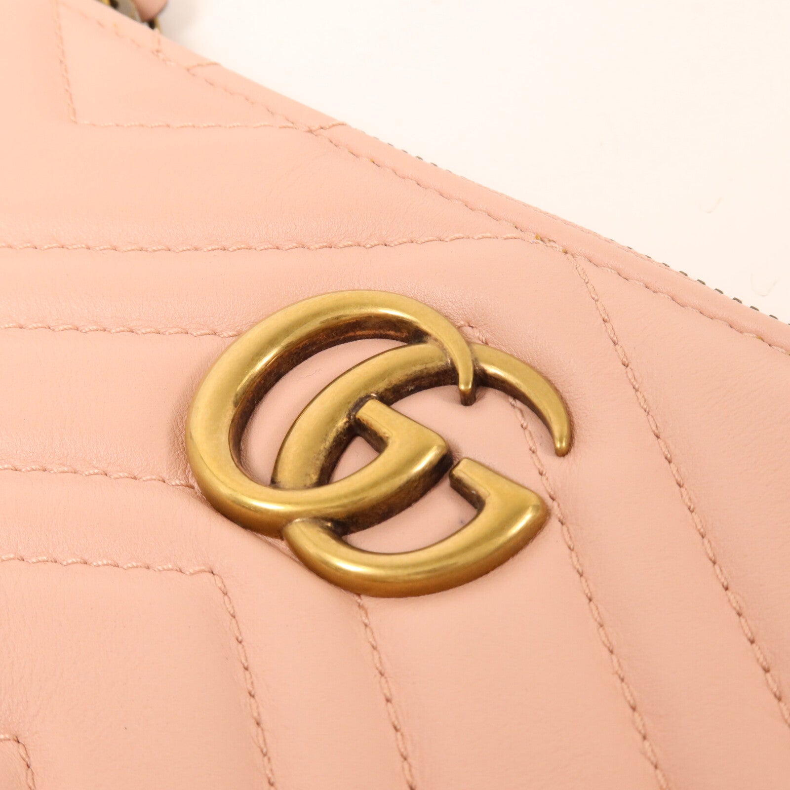 GUCCI 牛皮皮革GG Marmont Chain Shoulder鏈帶肩背袋