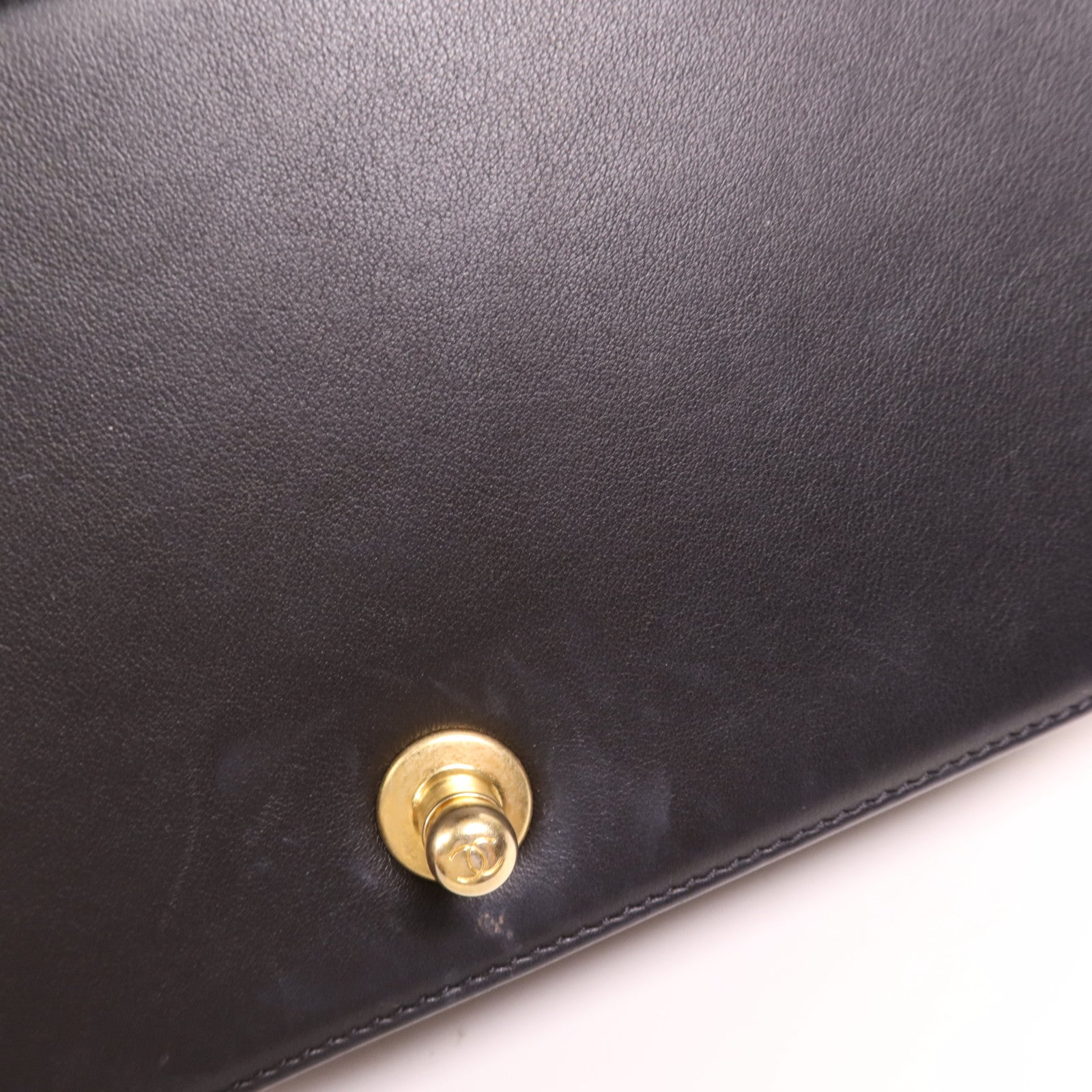 CHANEL 羊皮皮革Boy 25金扣鏈帶肩背袋